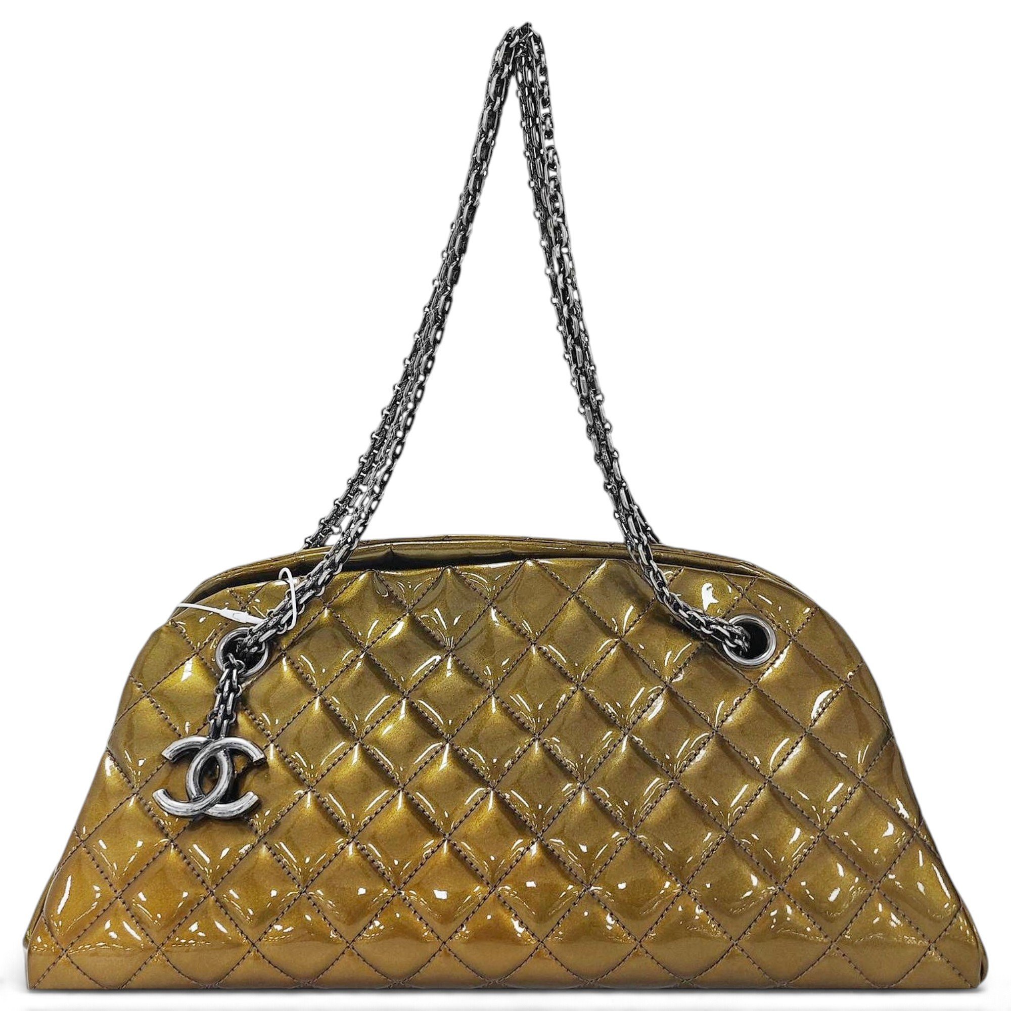 Mademoiselle patent leather handbag