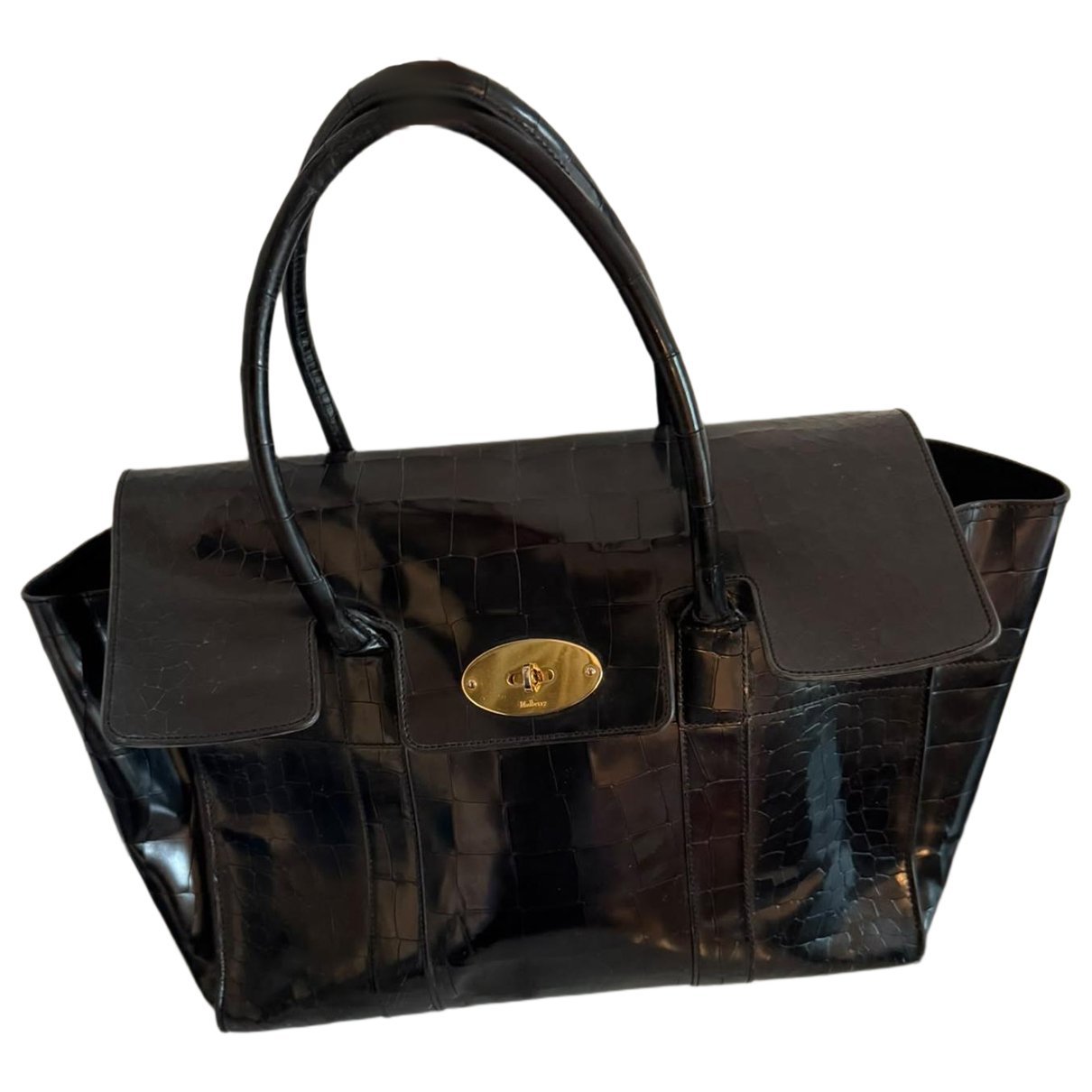 Bayswater patent leather handbag