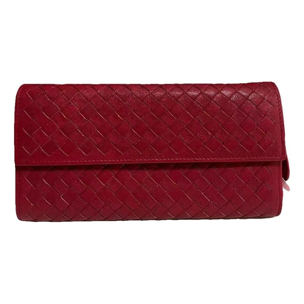 Leather clutch bag