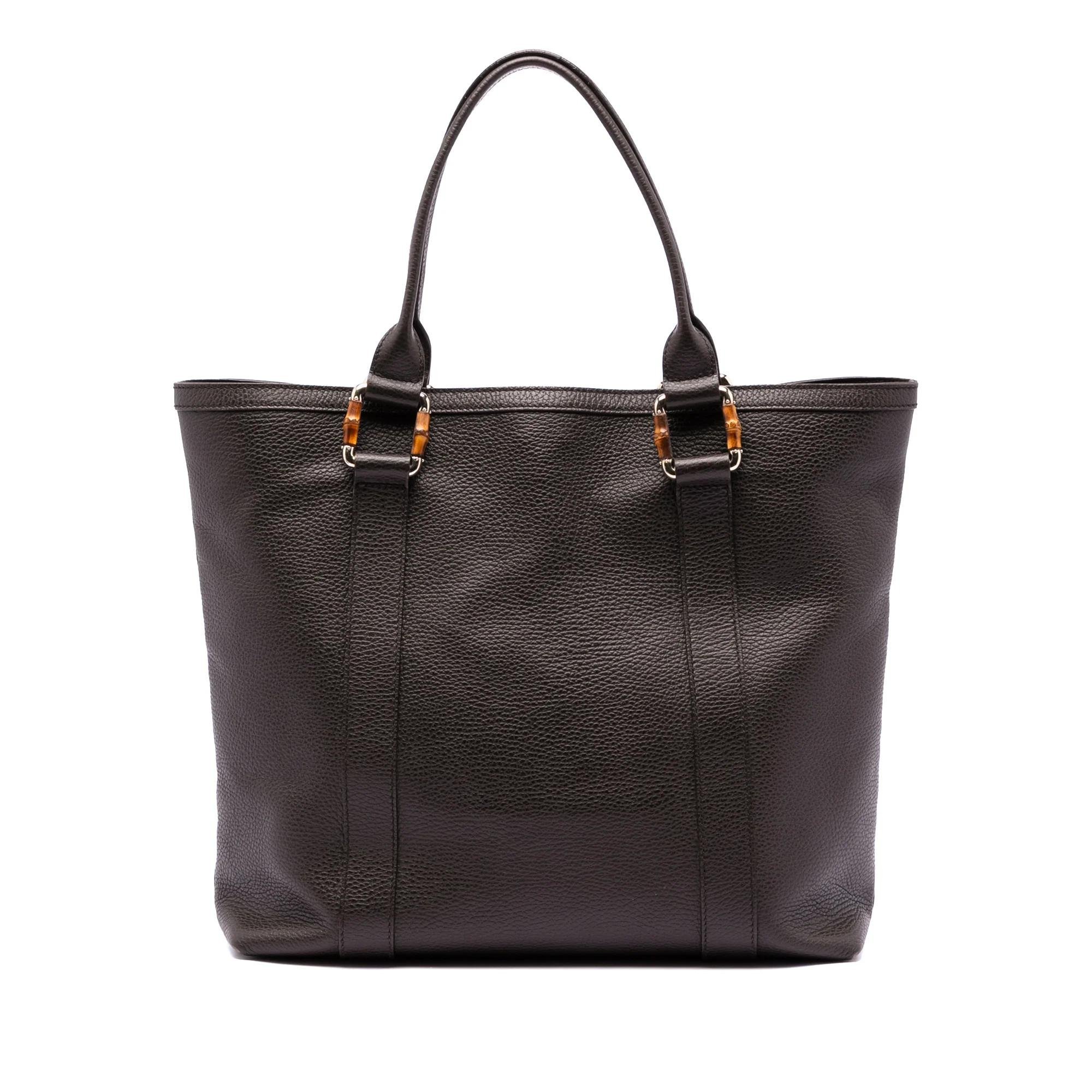 Bamboo Shopper leather handbag