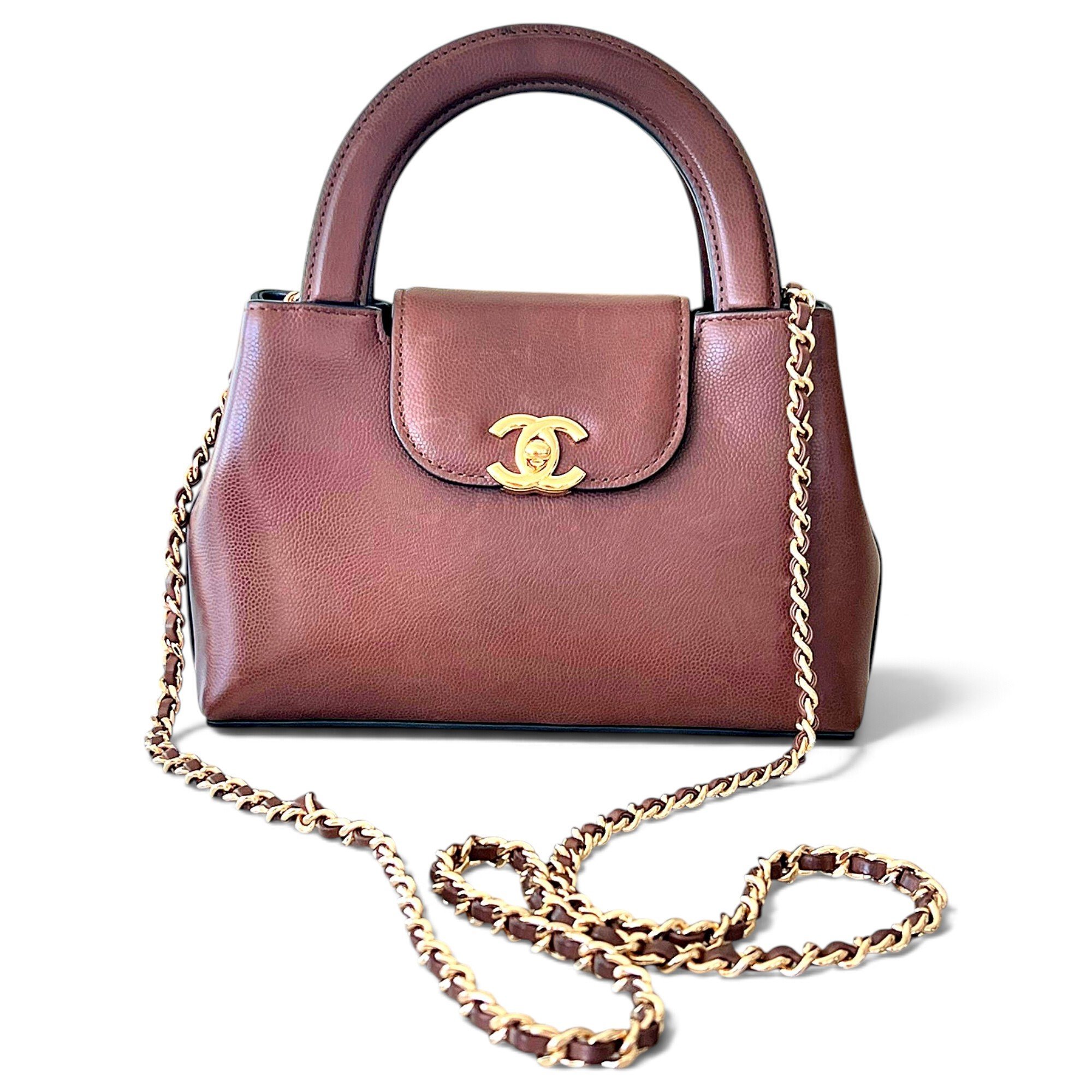 Mini Shopping leather handbag