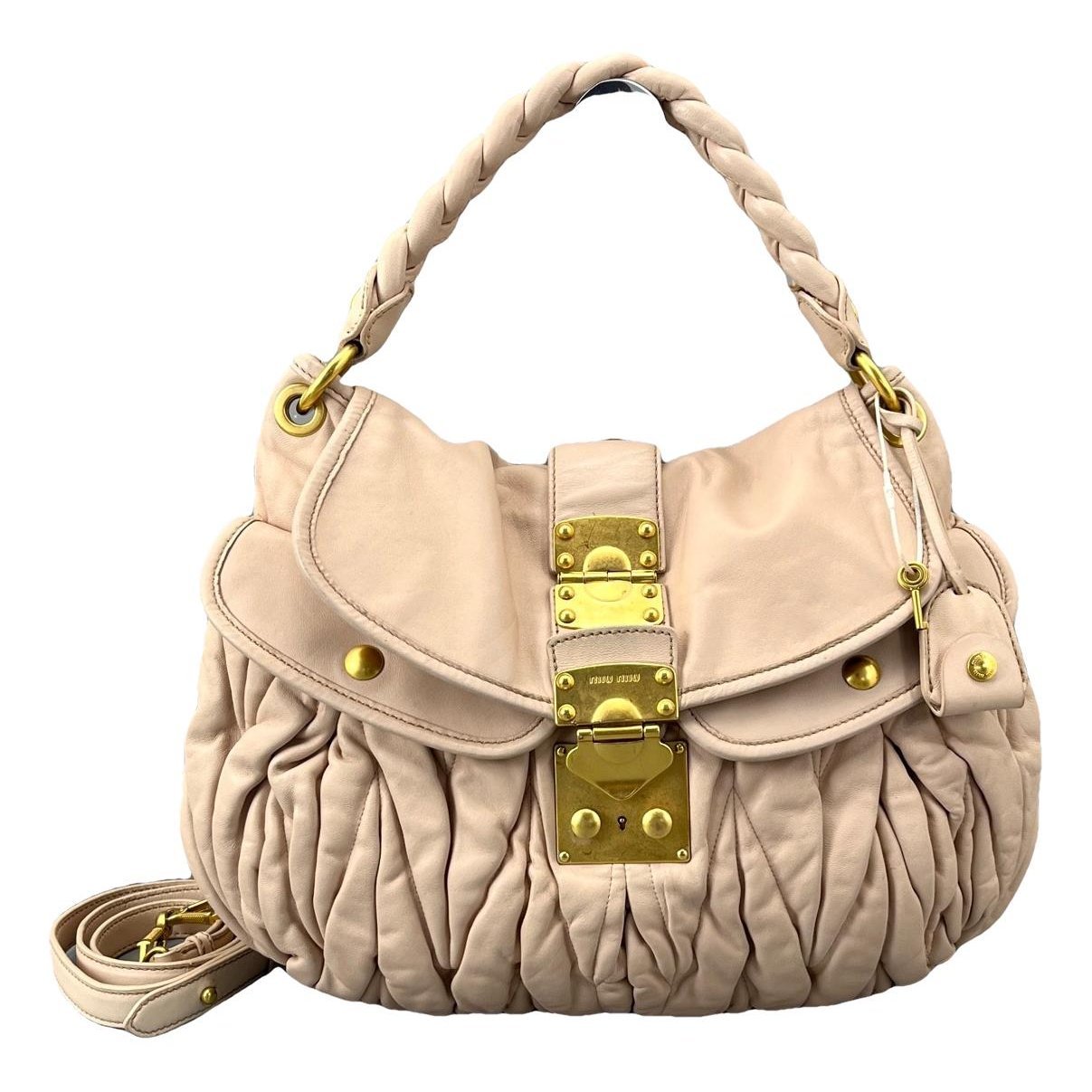 Coffer leather handbag