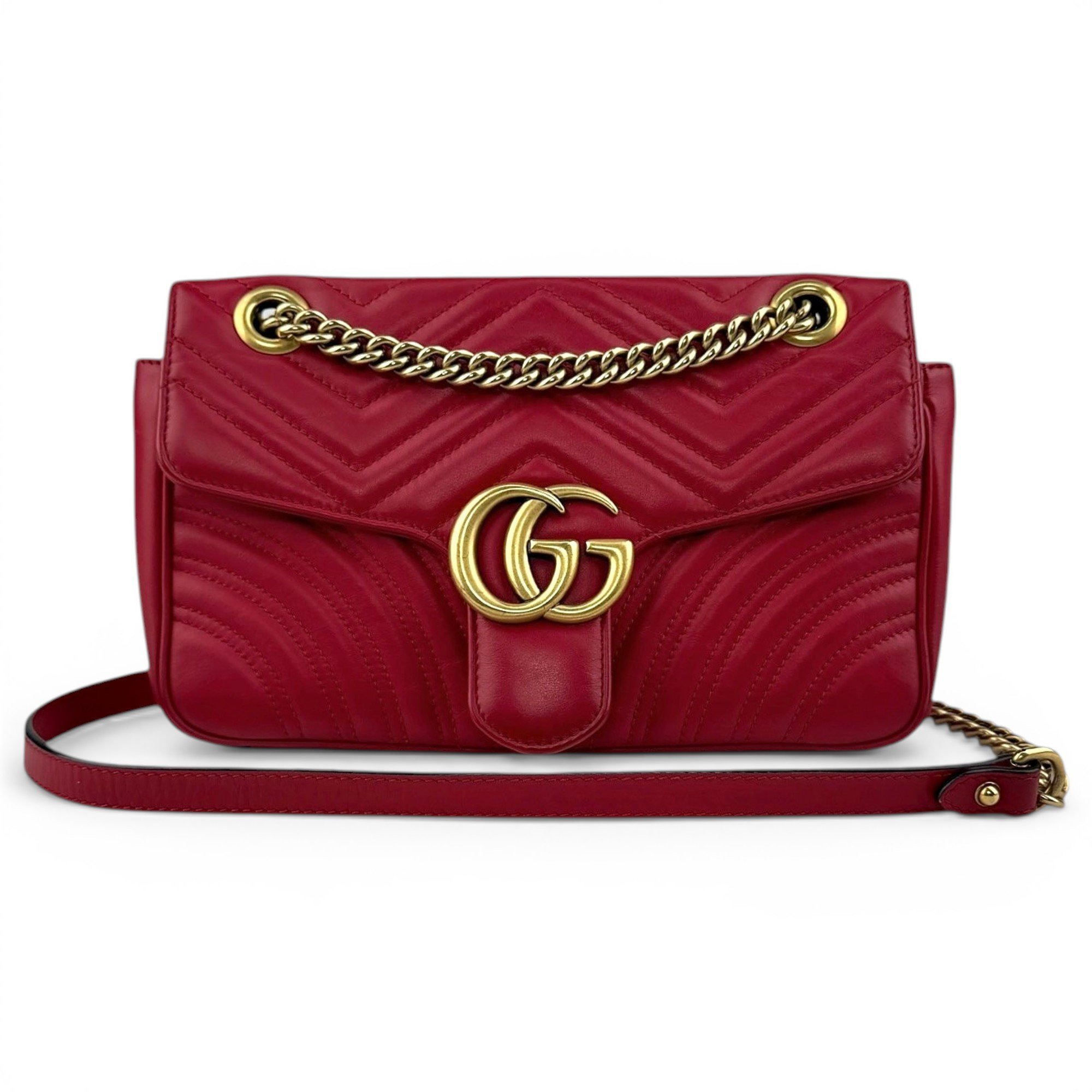 GG Marmont Flap leather crossbody bag