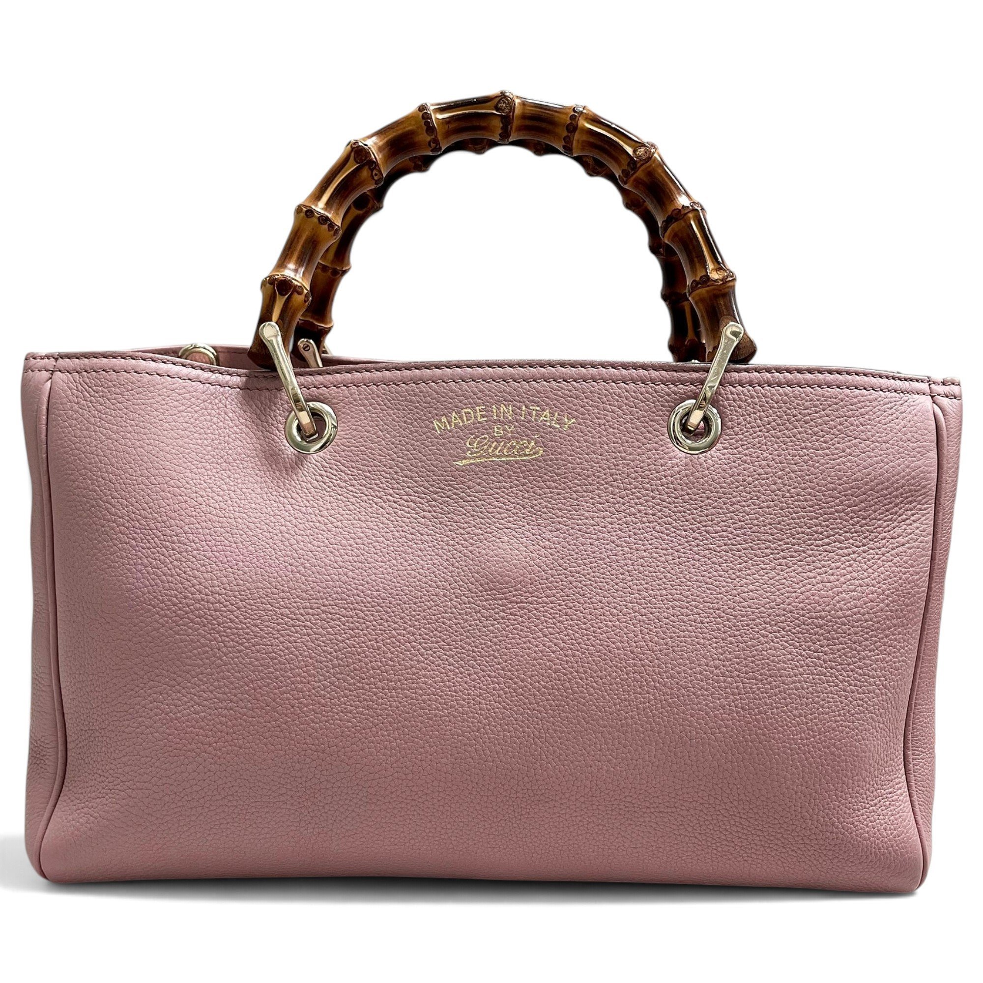 Bamboo Shopper leather handbag