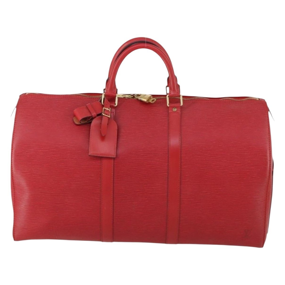 Keepall leather travel bag