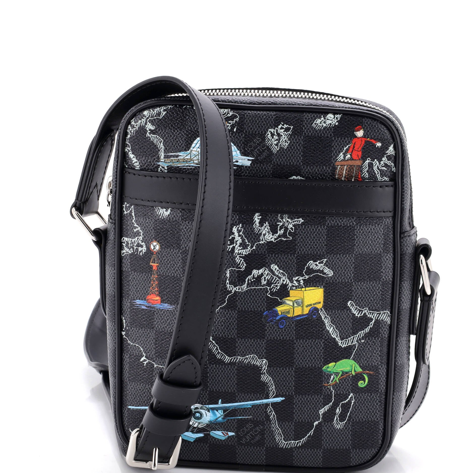 Danube Slim Bag Limited Edition Renaissance Map Damier Graphite PM