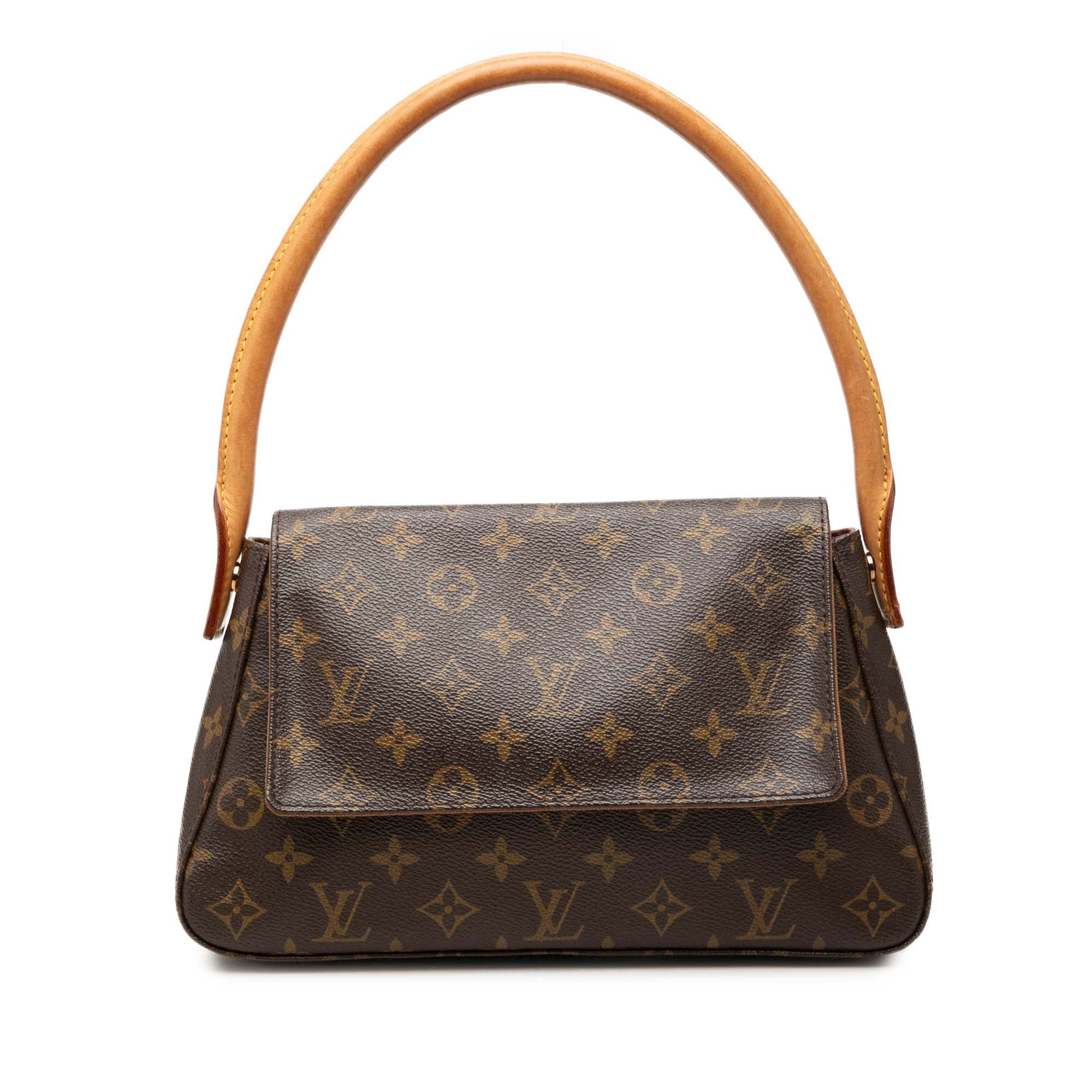 Looping leather handbag
