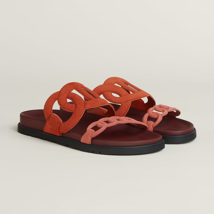 Multicolore Marron Brique Extra Sandal