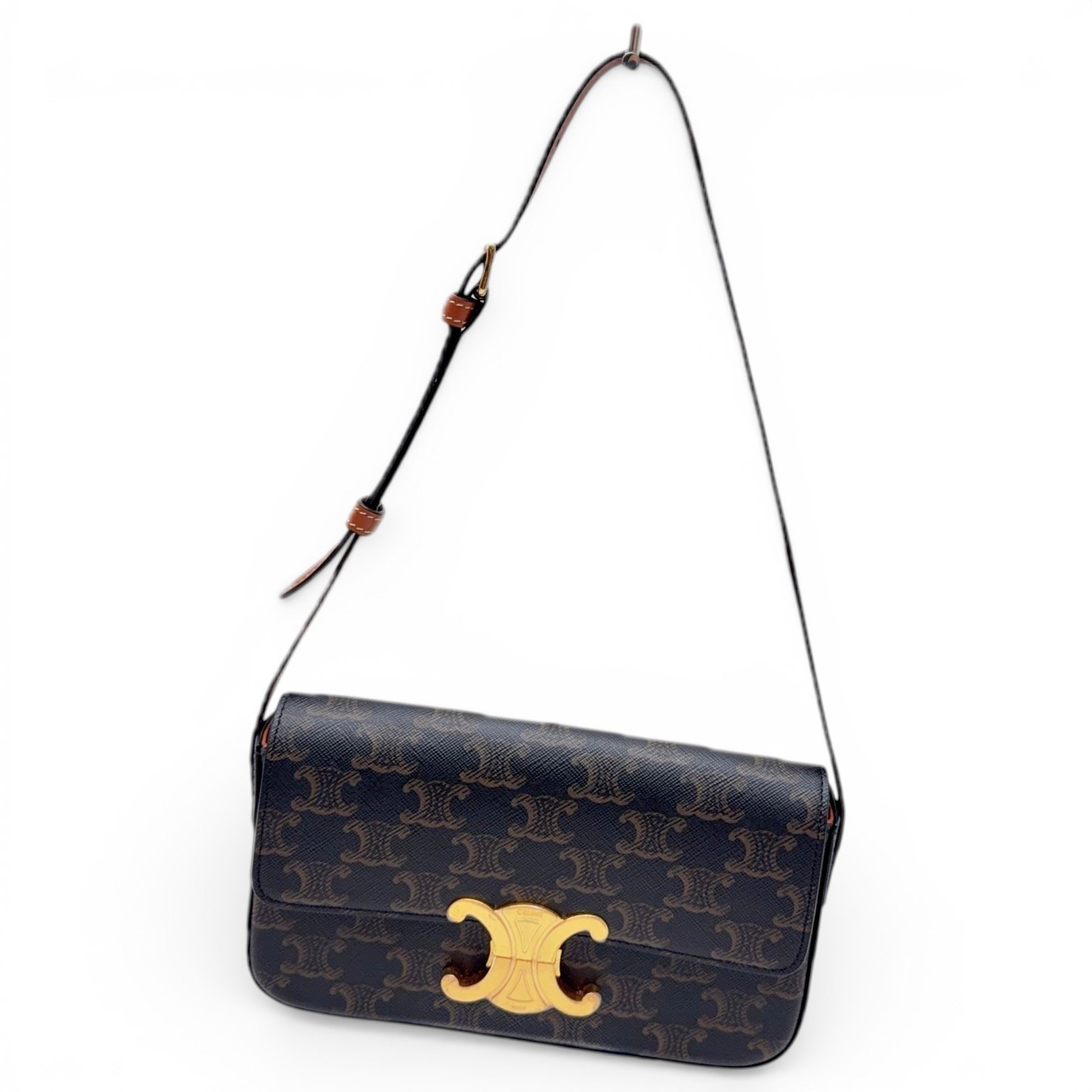 Triomphe Long leather handbag