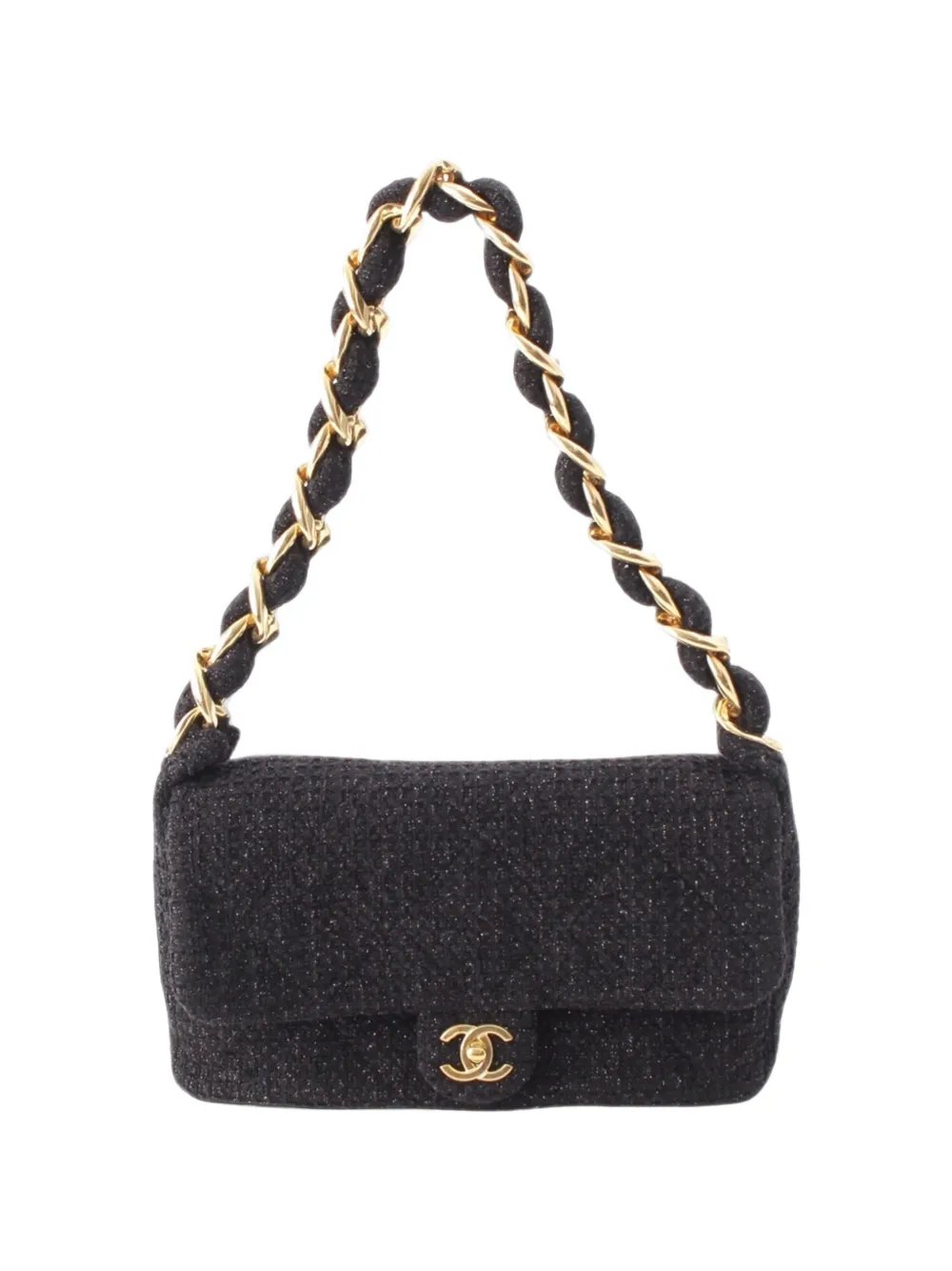 2021-2026 CC Quilted Tweed Single Flap shoulder bag