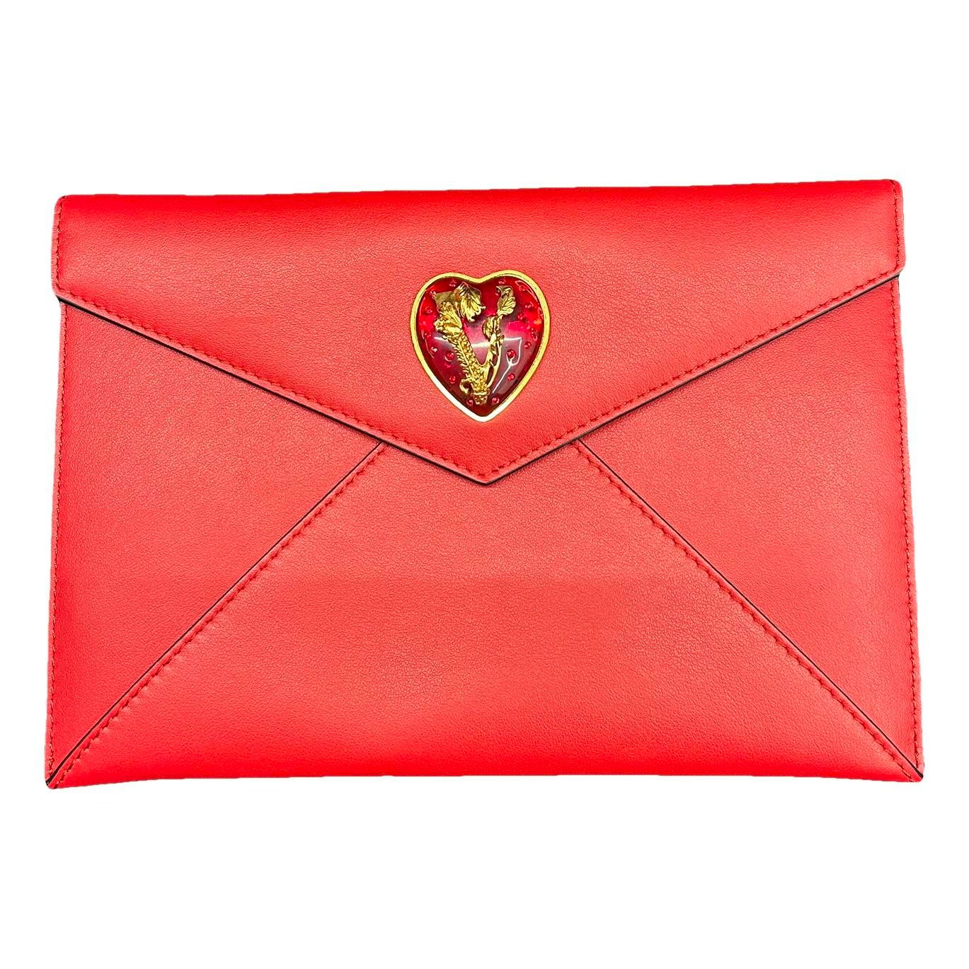 Leather clutch bag
