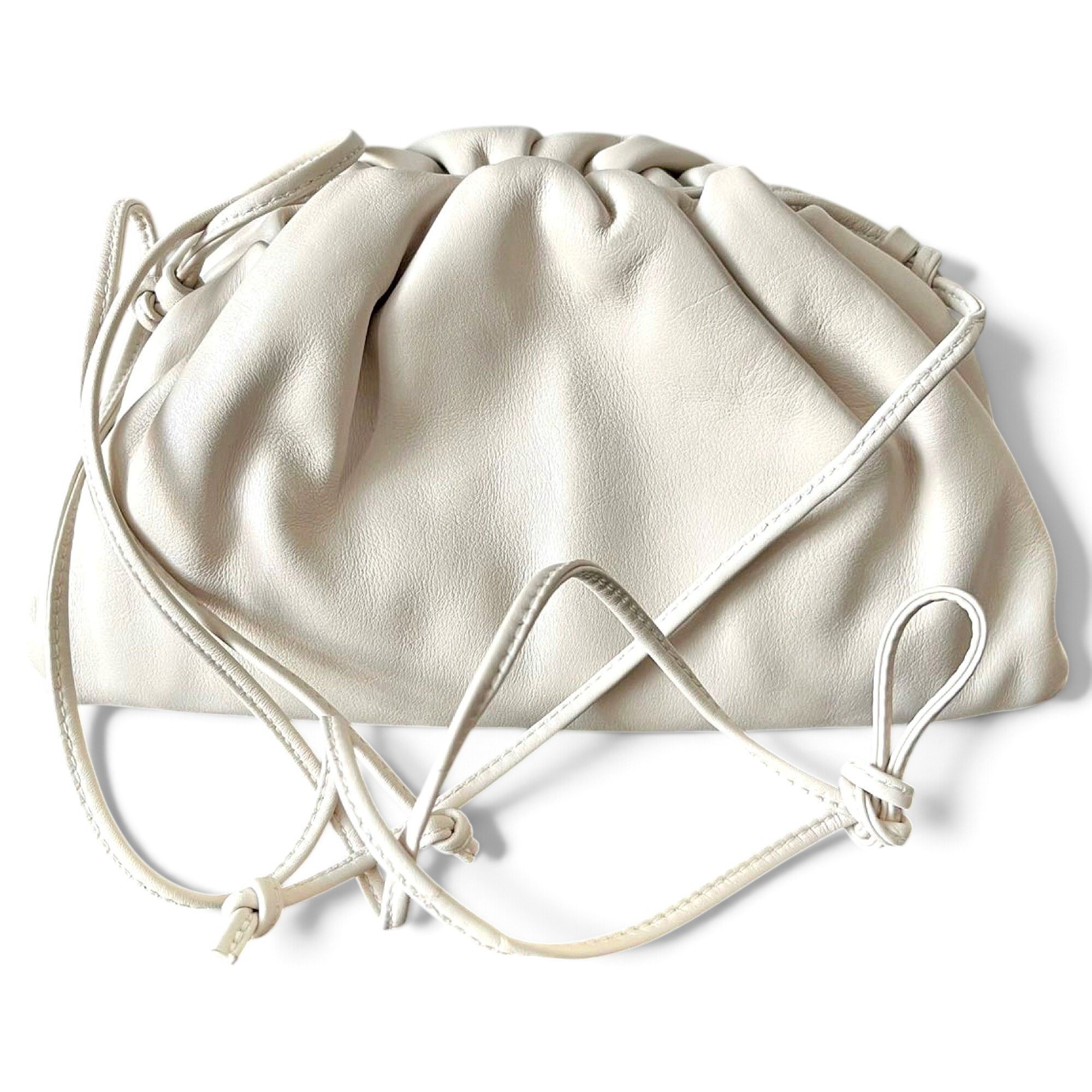 Pouch leather clutch bag