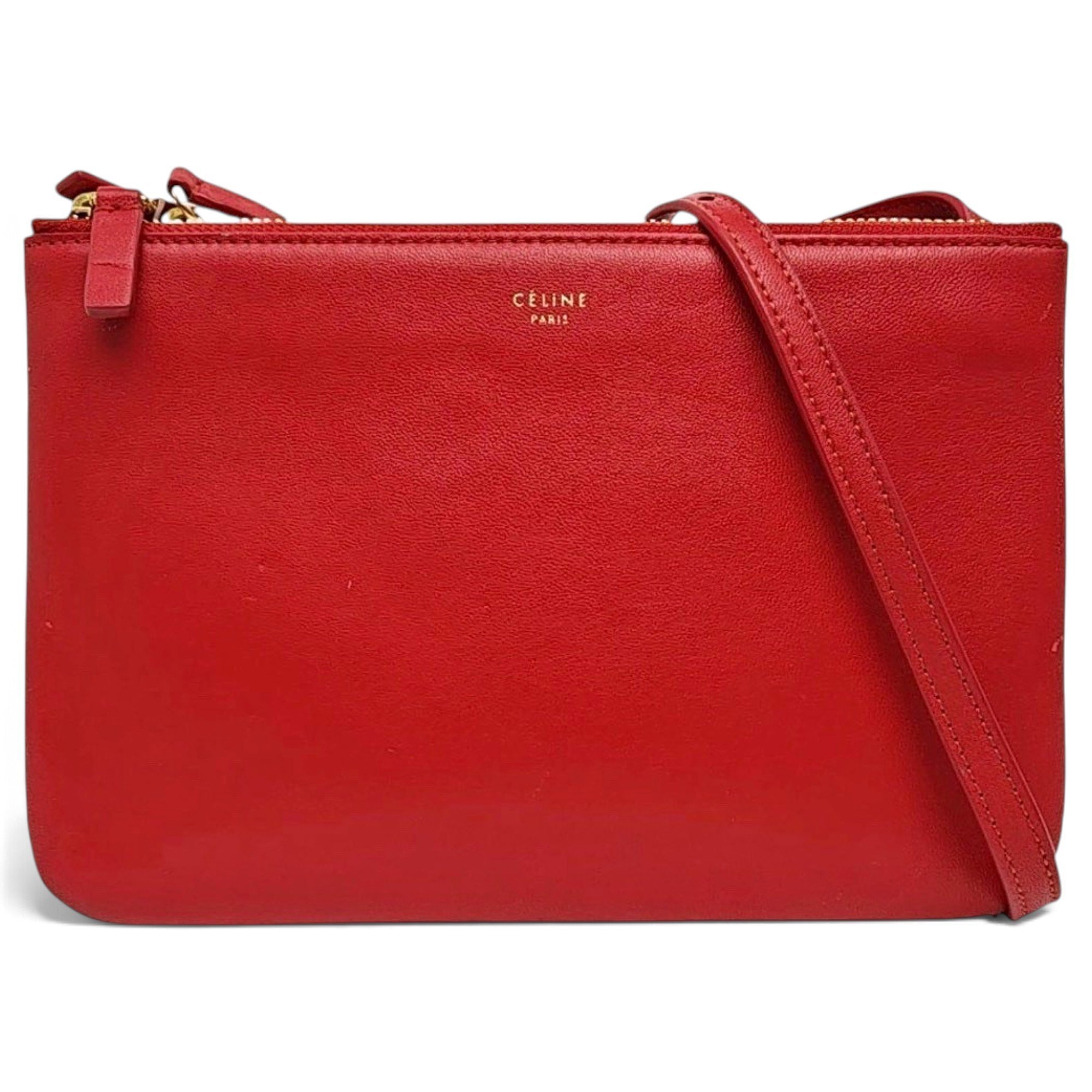 Celine Trio leather crossbody bag