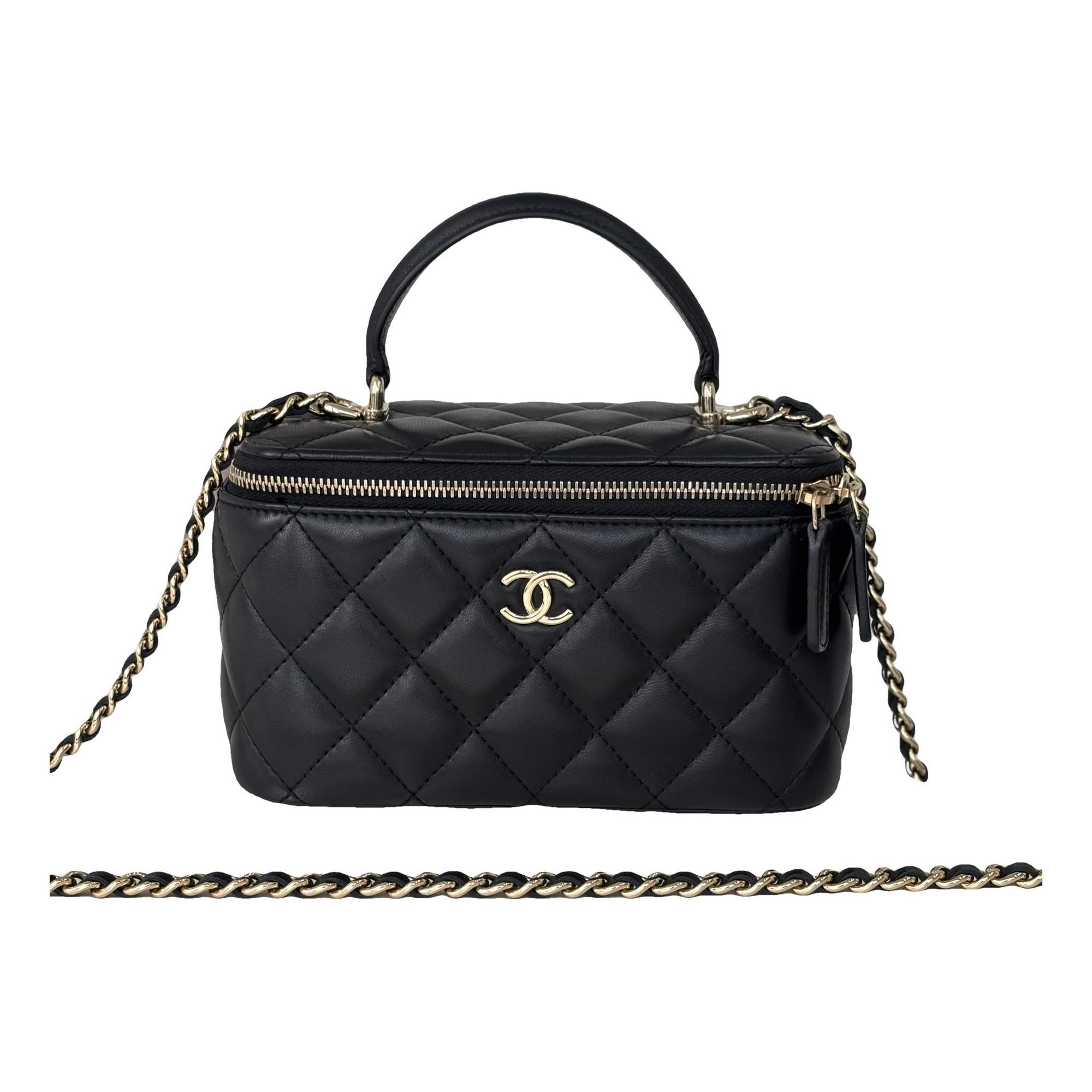Trendy CC Vanity leather handbag