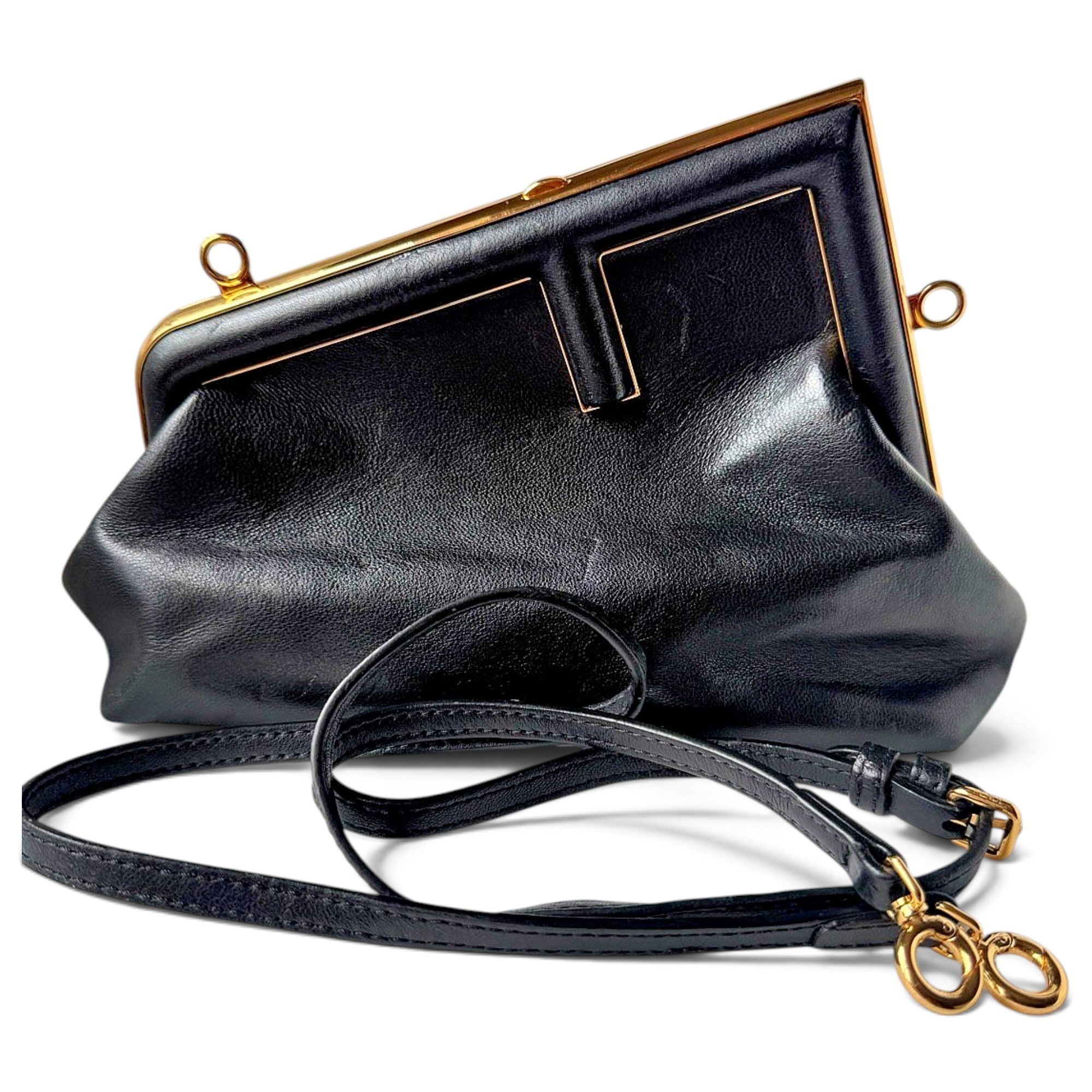 Leather clutch bag
