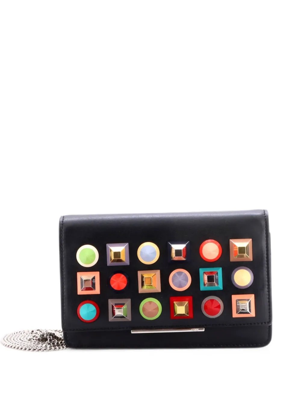 Tube Wallet On Chain Studded Leather crossbody bag