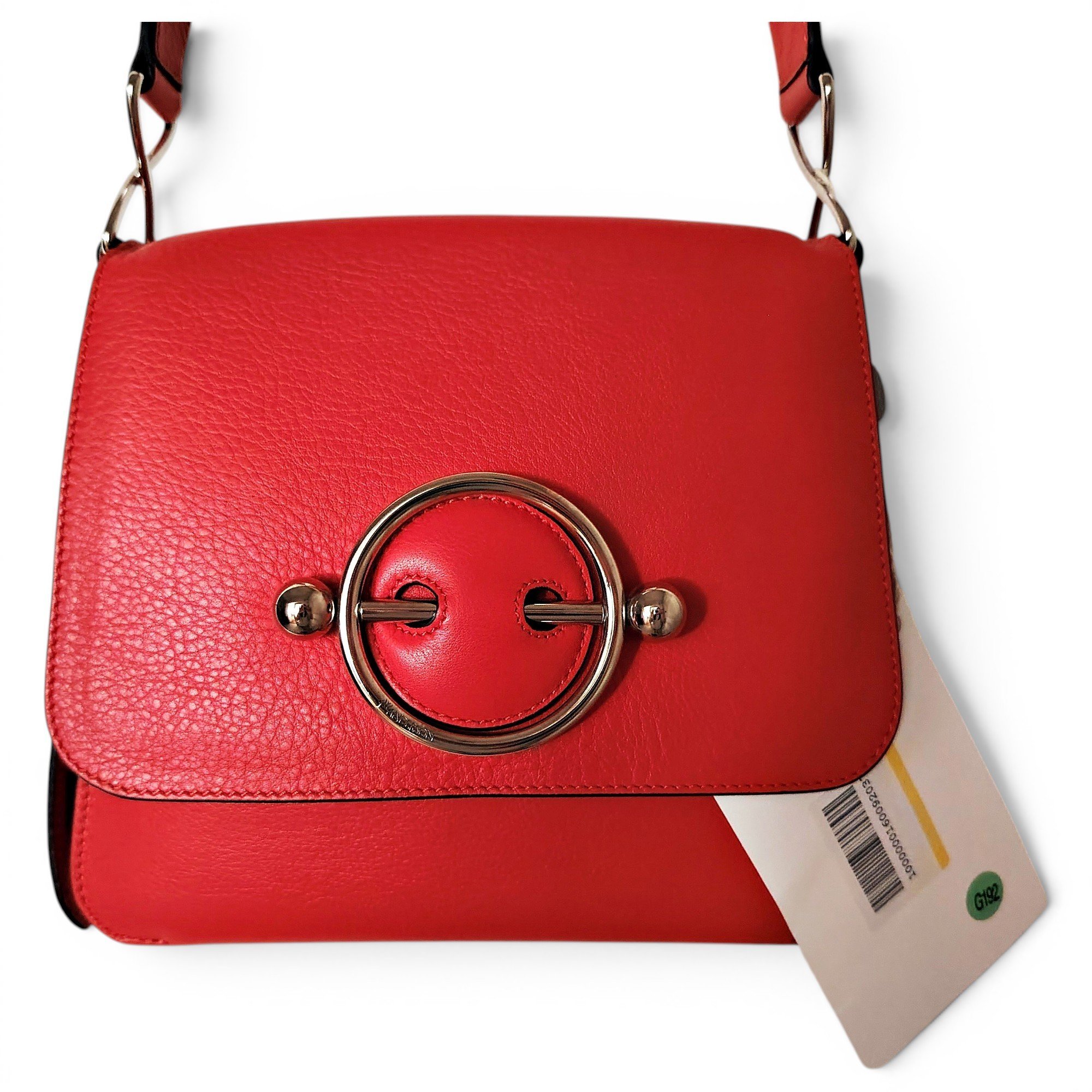 Disc leather handbag