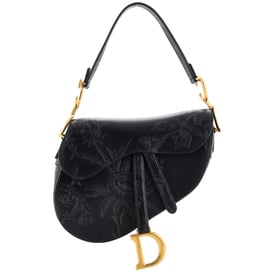 Dior Jardin Botanique Saddle Bag Embossed Leather Medium
