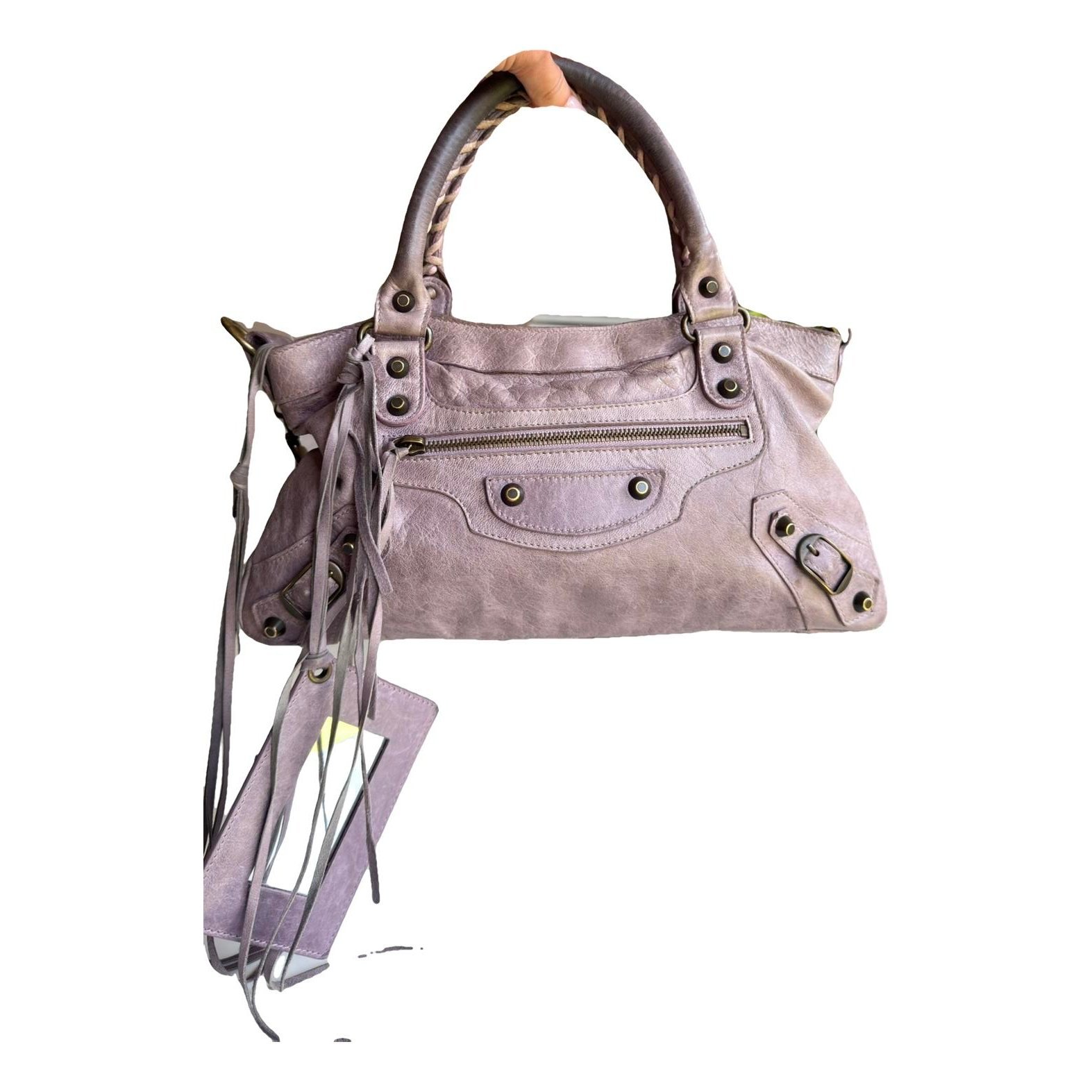 First leather handbag