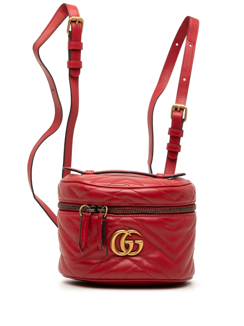 2016-2026 Mini GG Marmont Matelasse Calfskin Round backpack