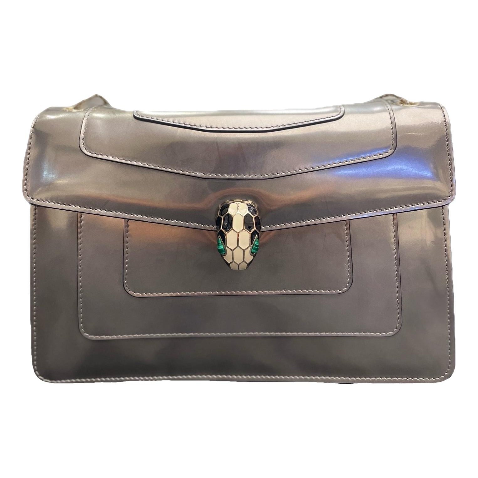 Serpenti patent leather handbag