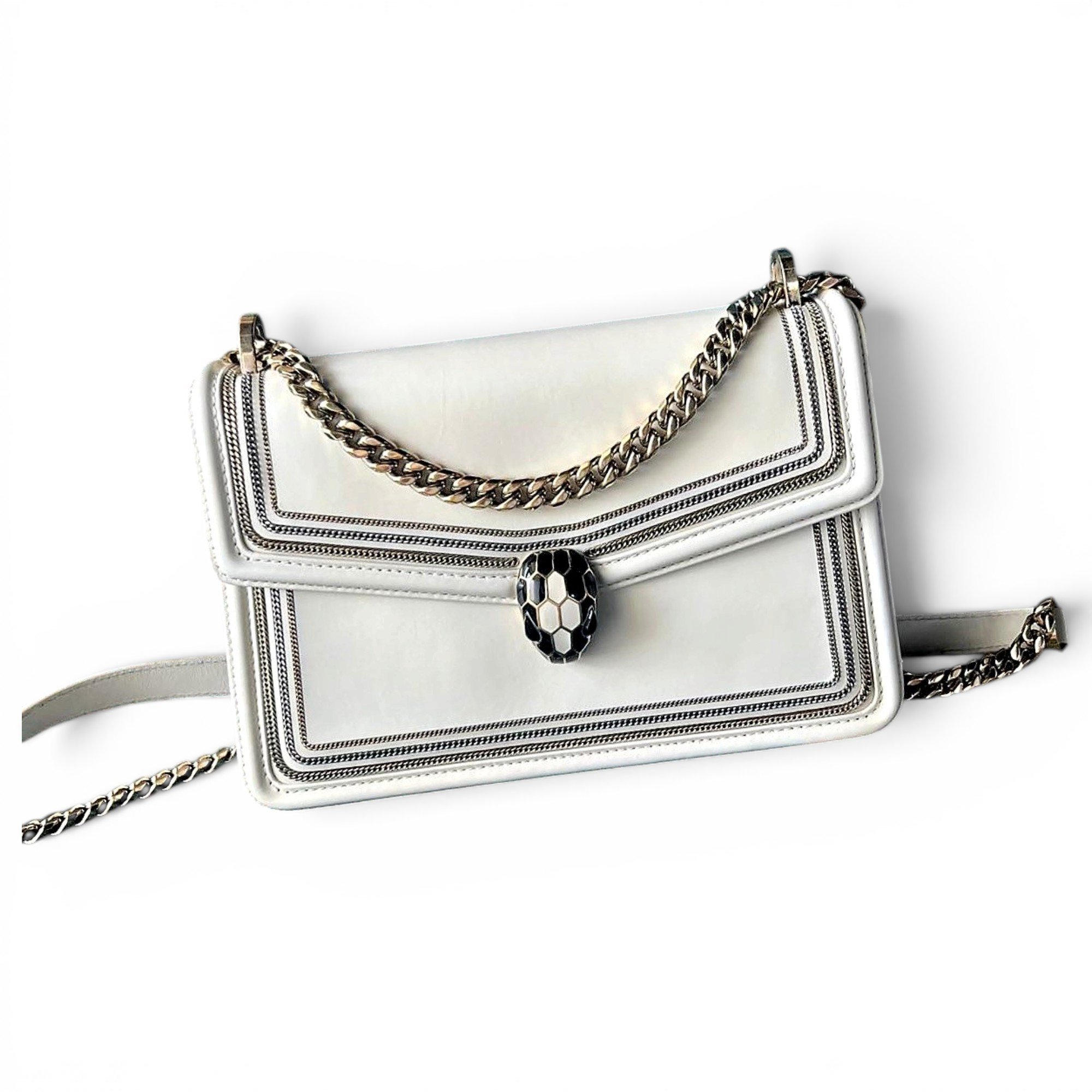 Serpenti leather handbag