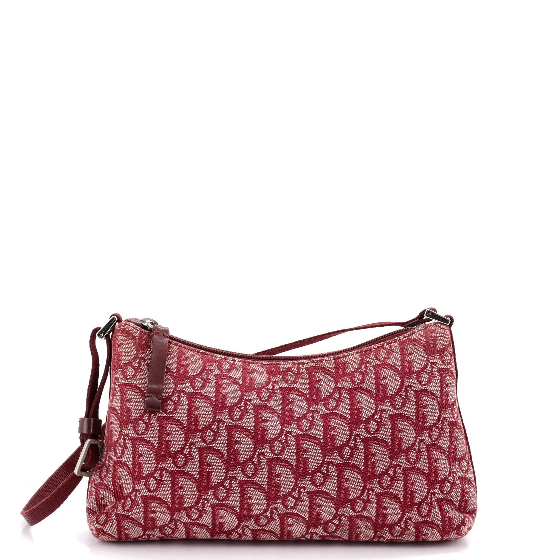 Dior Vintage Trotter Pochette Shoulder Bag Diorissimo Canvas Small