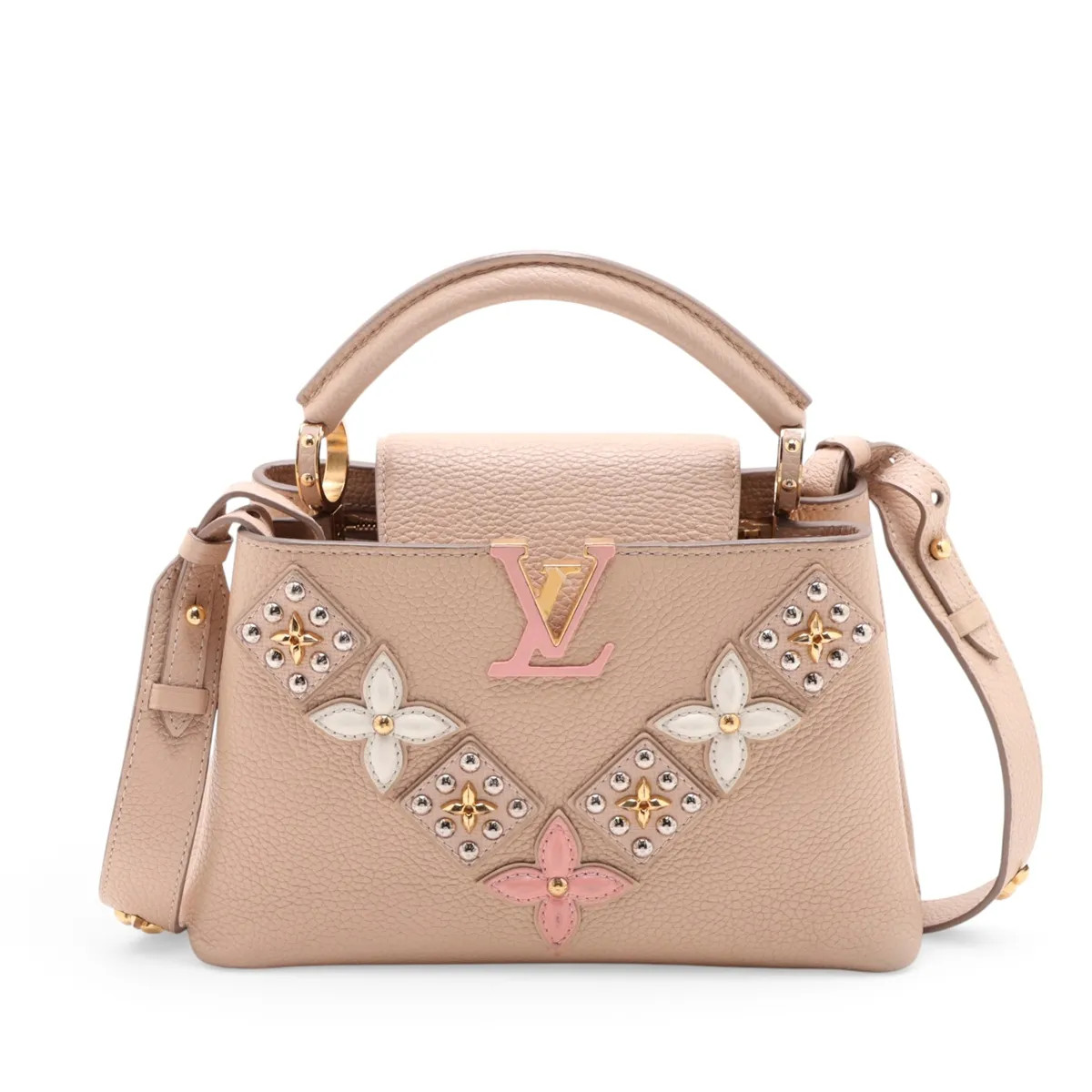 Louis Vuitton Monogram Flower Capucines BB M51393 Beige MI2108