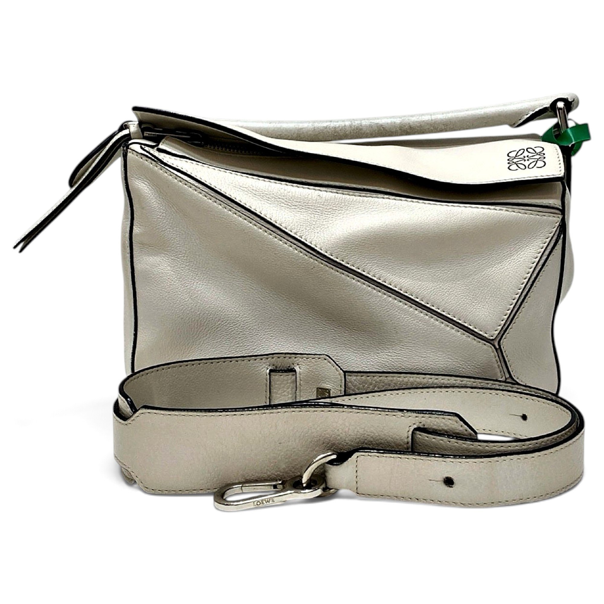Puzzle leather crossbody bag