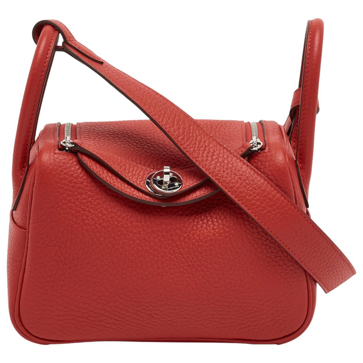 Hermes Lindy Handbag Clemence Leather 2007