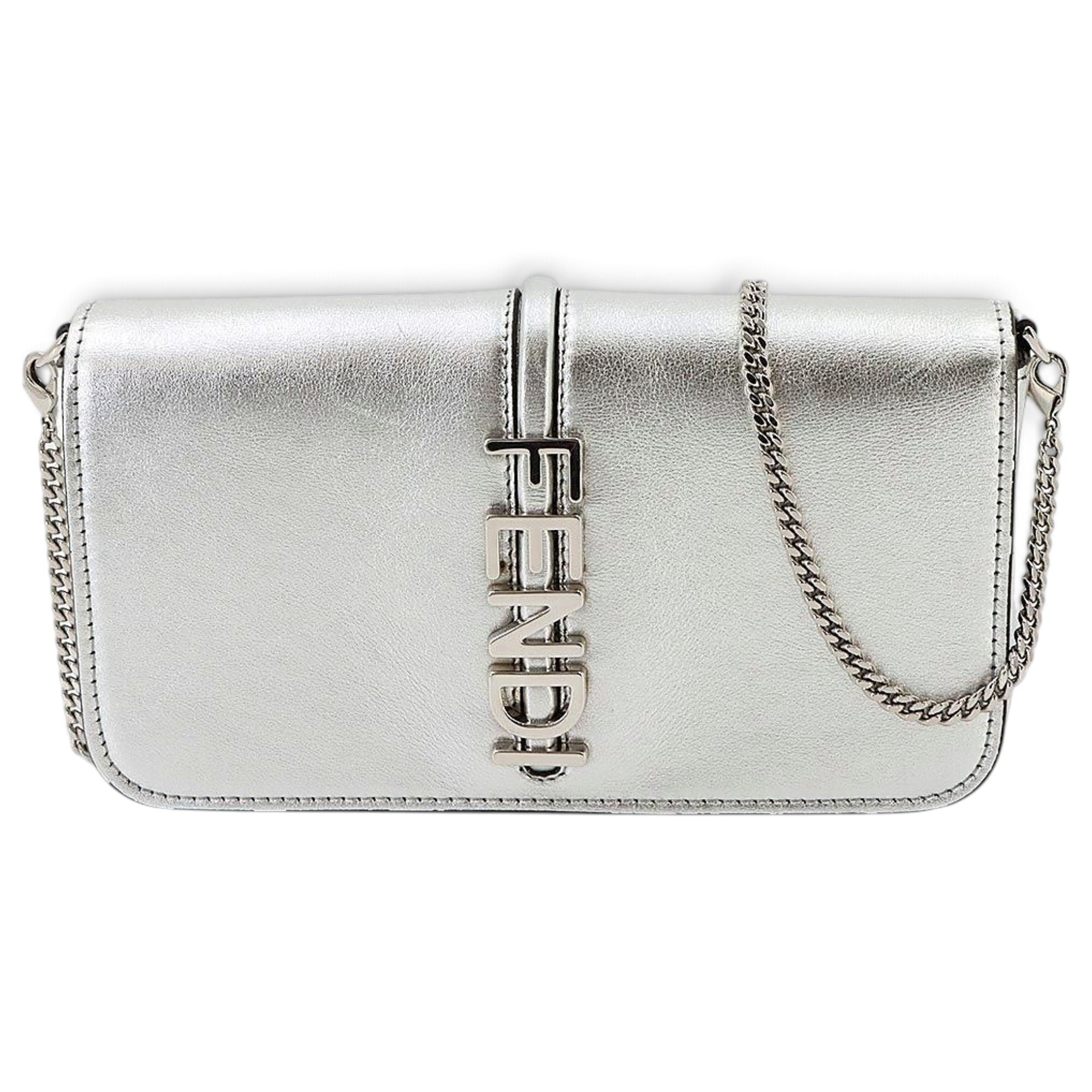 Pocket leather handbag