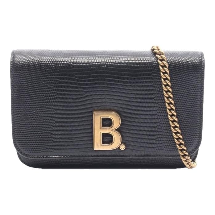 B leather handbag