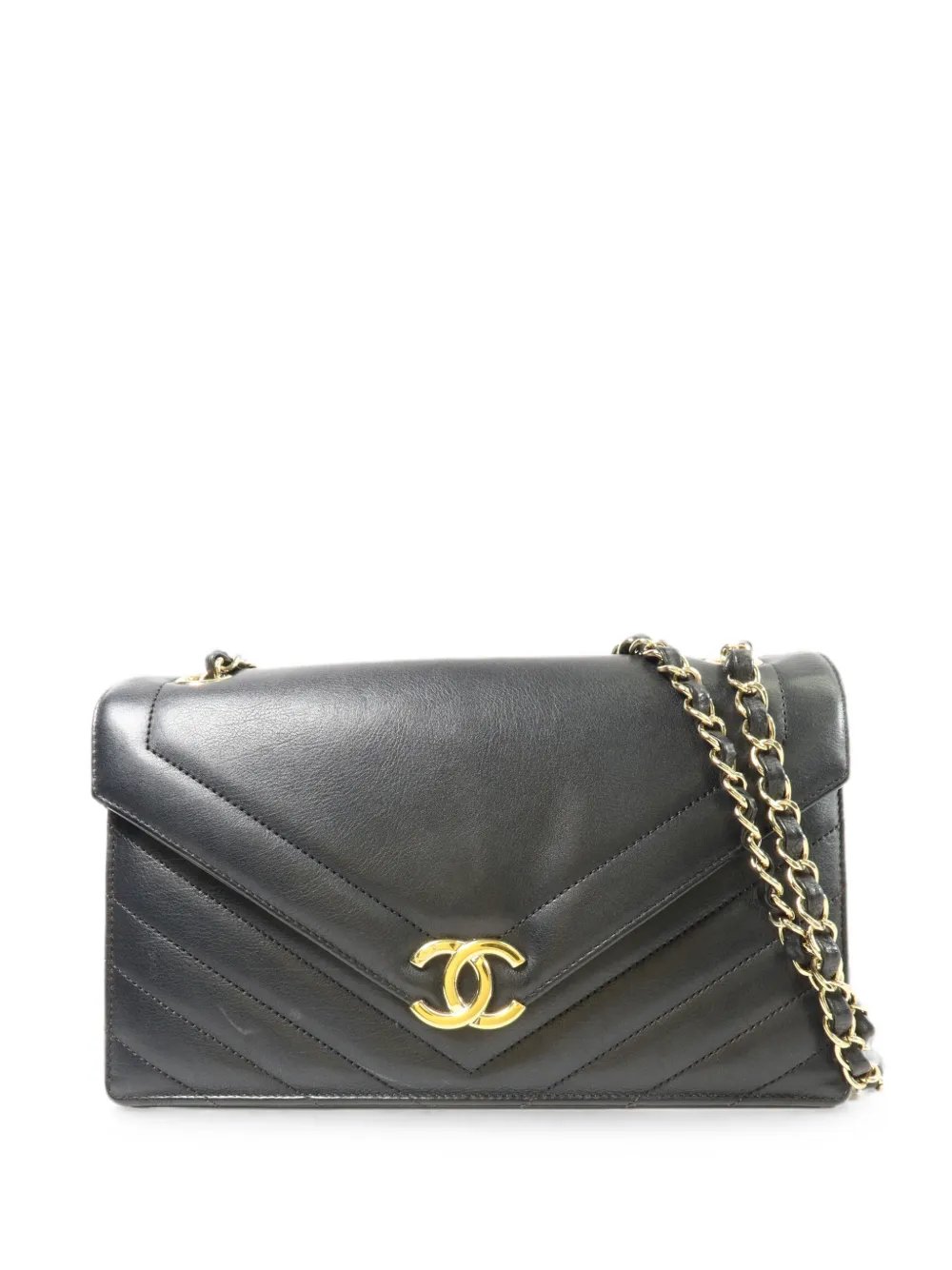 large Chevron Envelope Flap crossbody bag