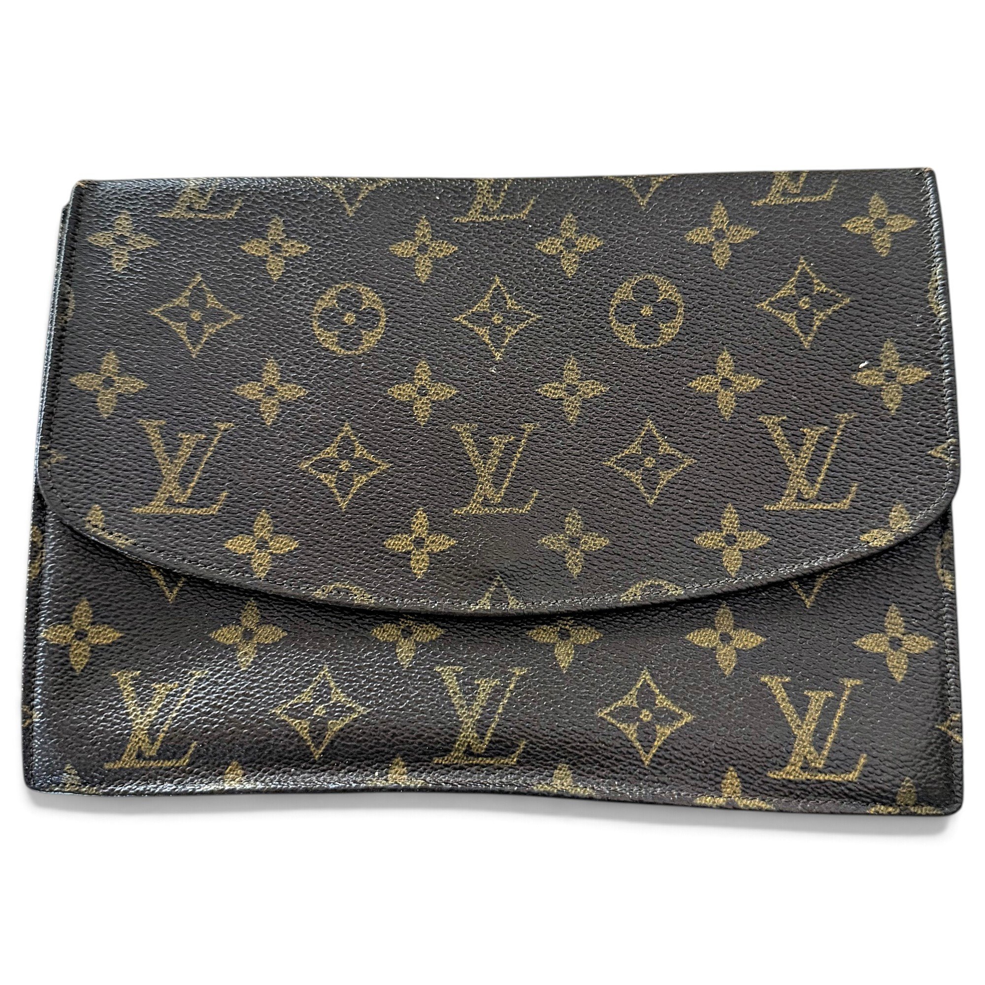 Leather clutch bag