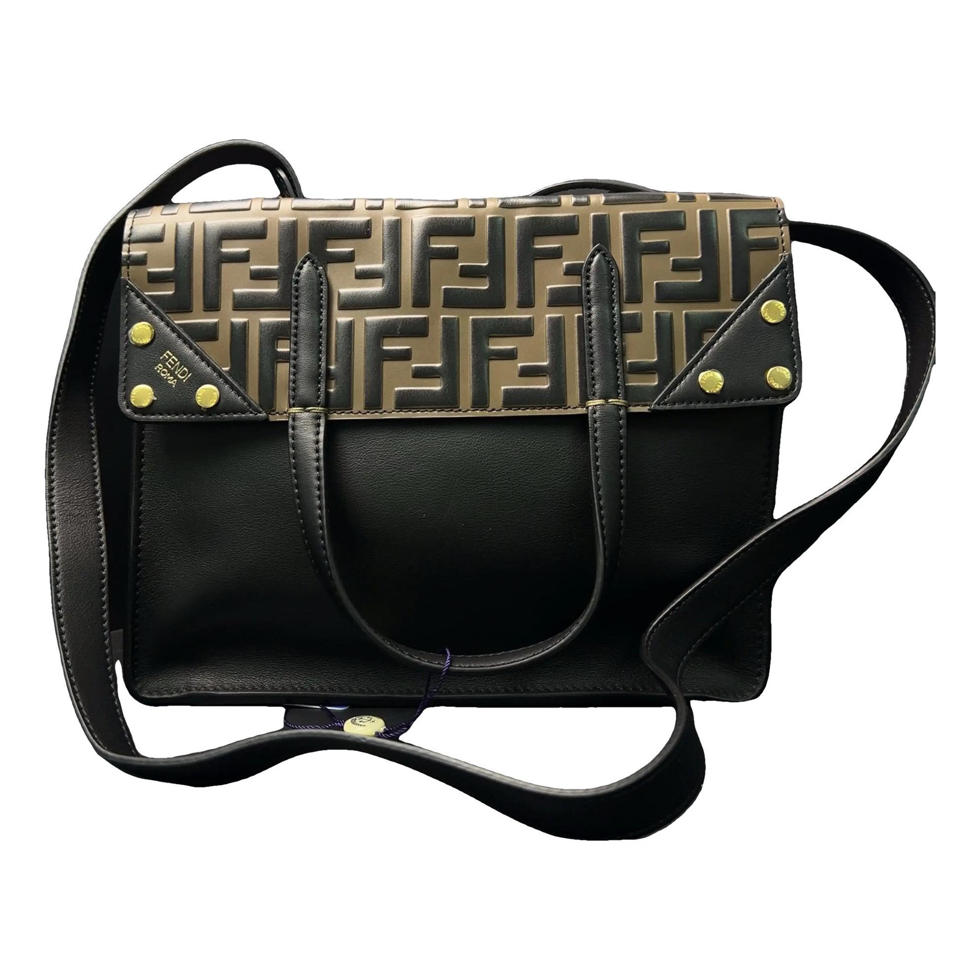 Flip leather handbag