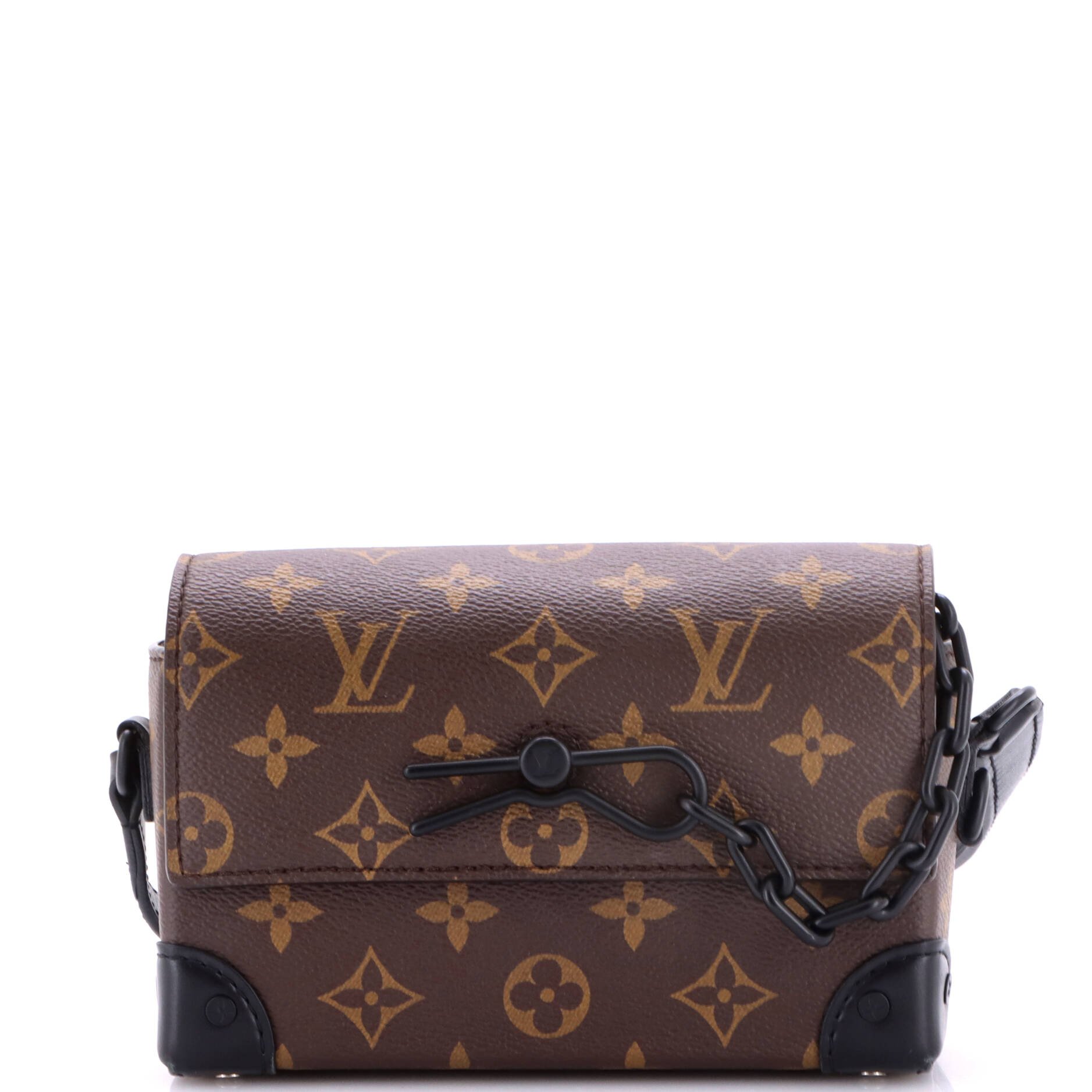 Steamer Wearable Wallet Macassar Monogram Canvas with Leather