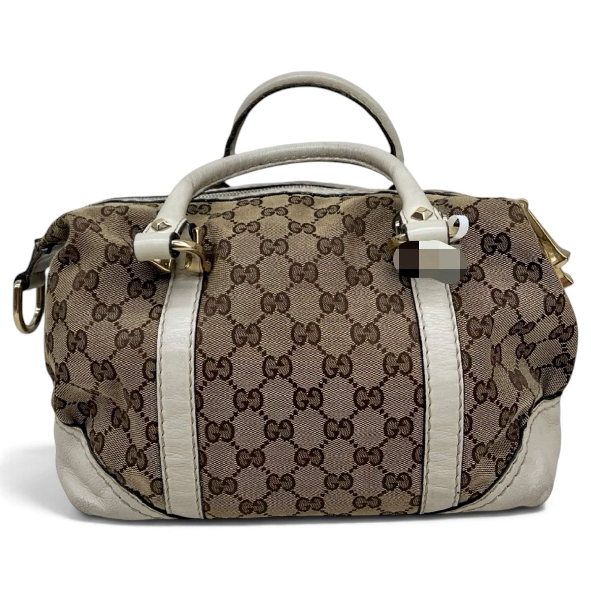 Boston leather bowling bag