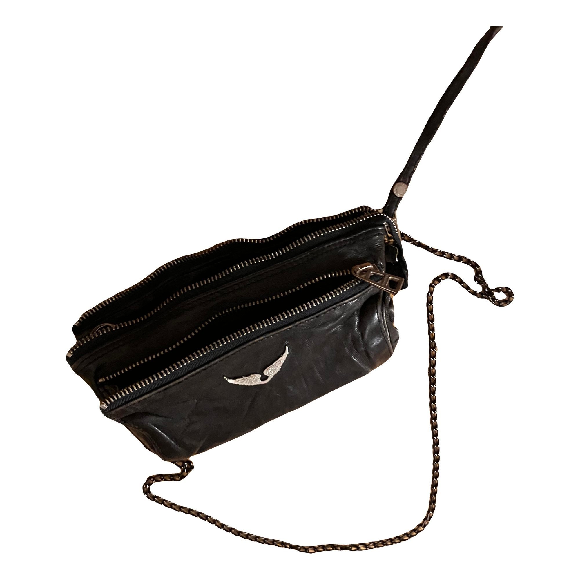 Leather clutch bag