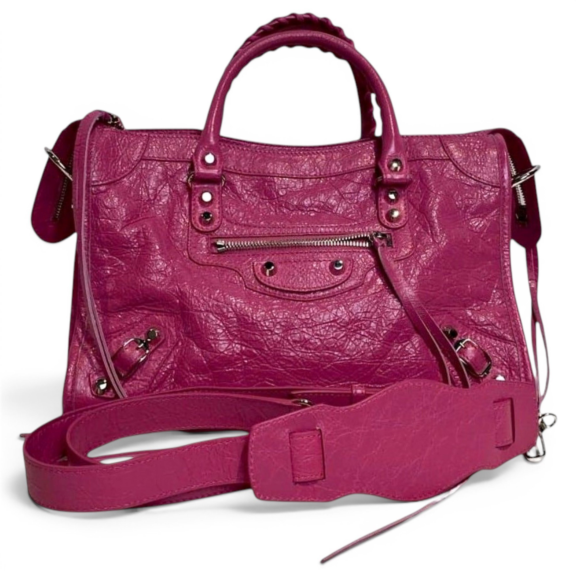 City leather handbag