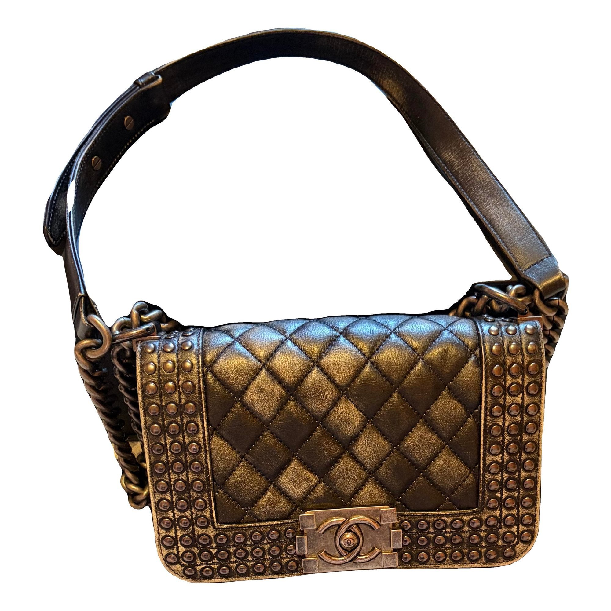 Boy leather clutch bag
