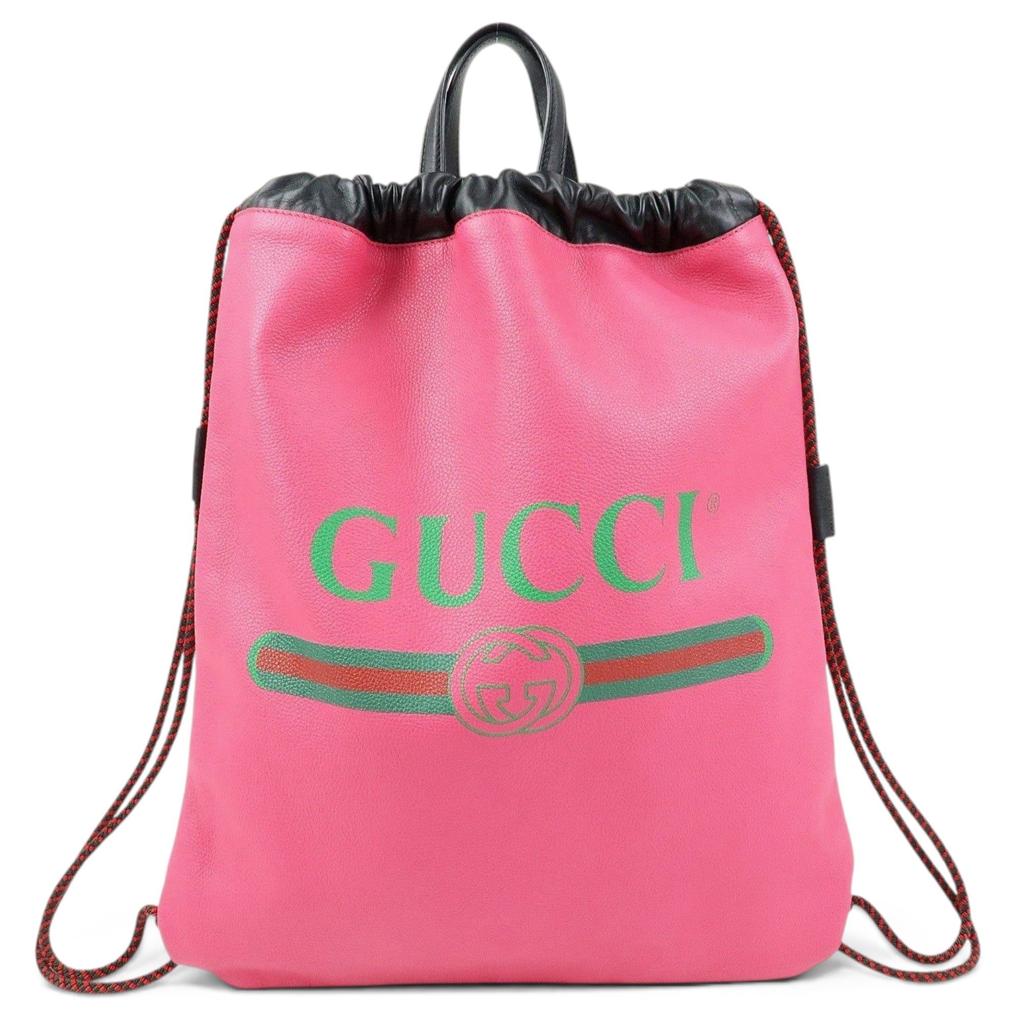 Interlocking leather backpack
