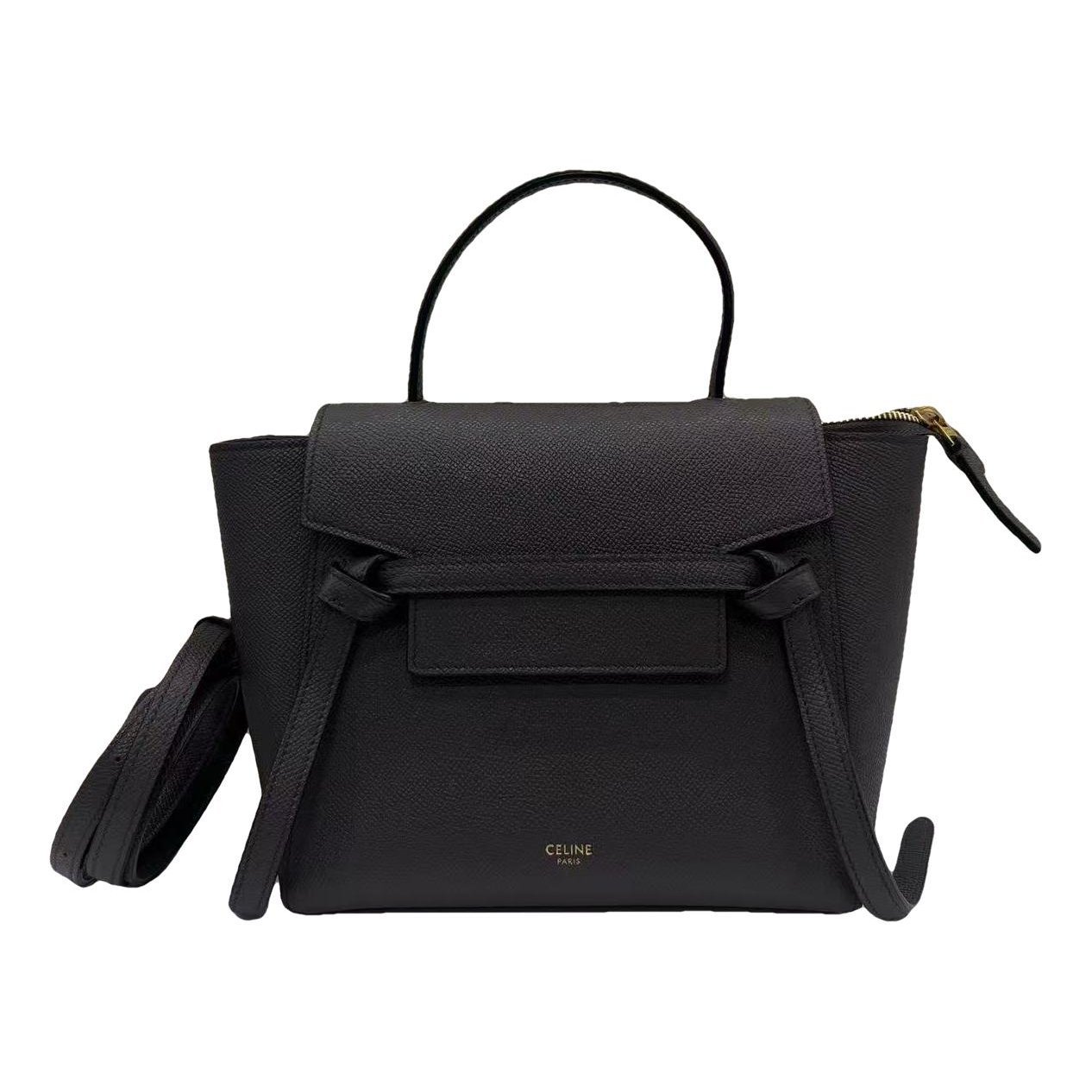 Belt leather handbag