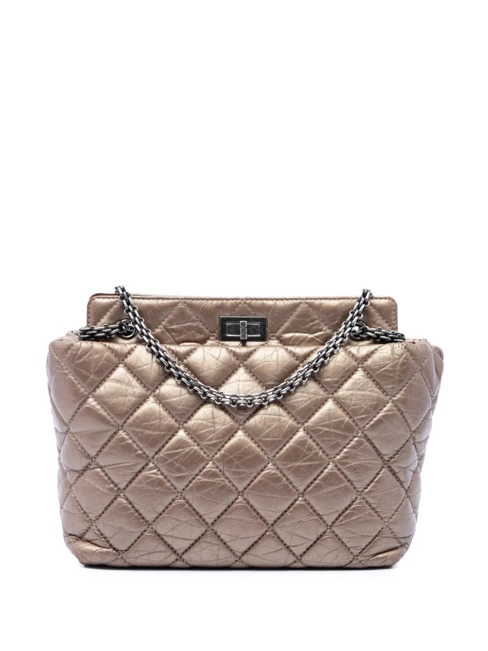 2012 Quilted Metallic Aged Calfskin Reissue 2.55 tote bag