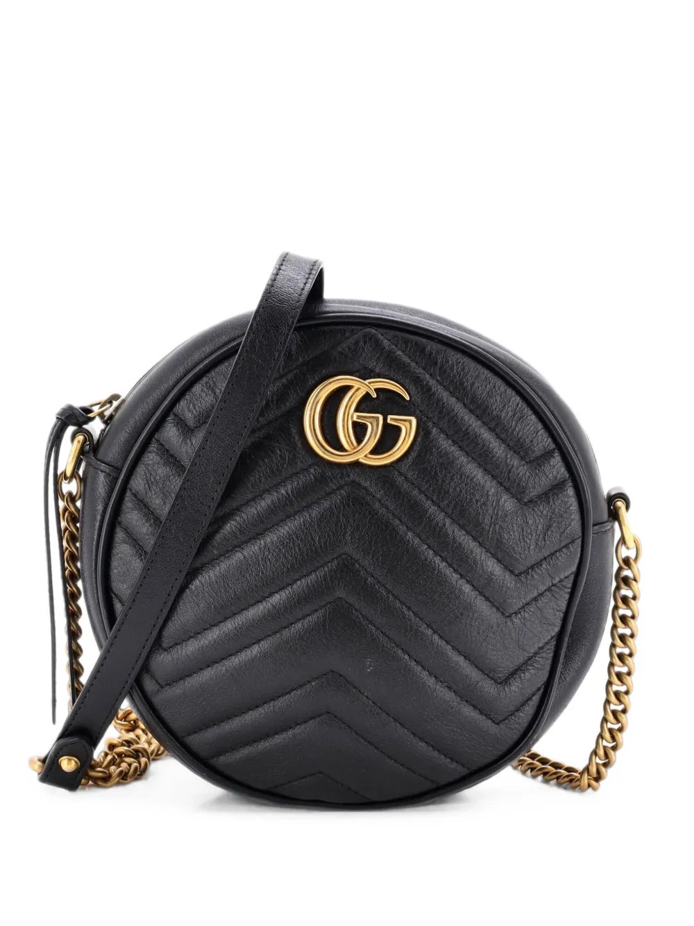 GG Marmont Round Shoulder Bag Matelasse Leather Mini crossbody bag