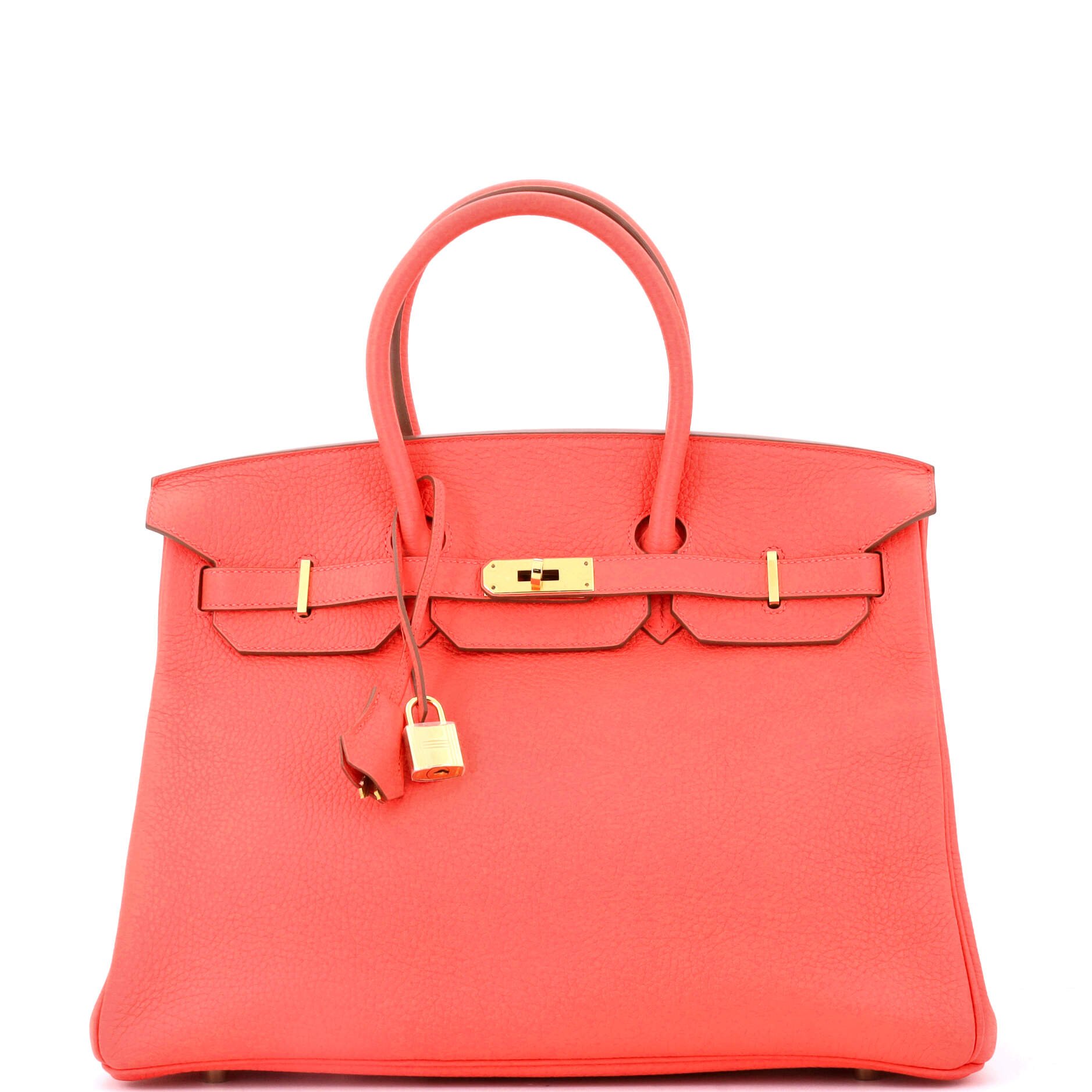 Hermes Birkin Handbag Rose Jaipur Clemence with Gold Hardware 35