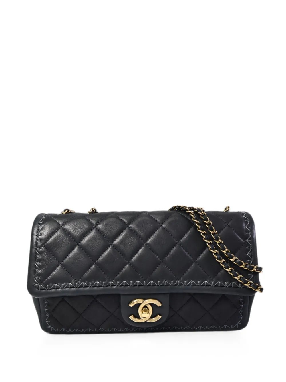 turn-lock-fastening shoulder bag