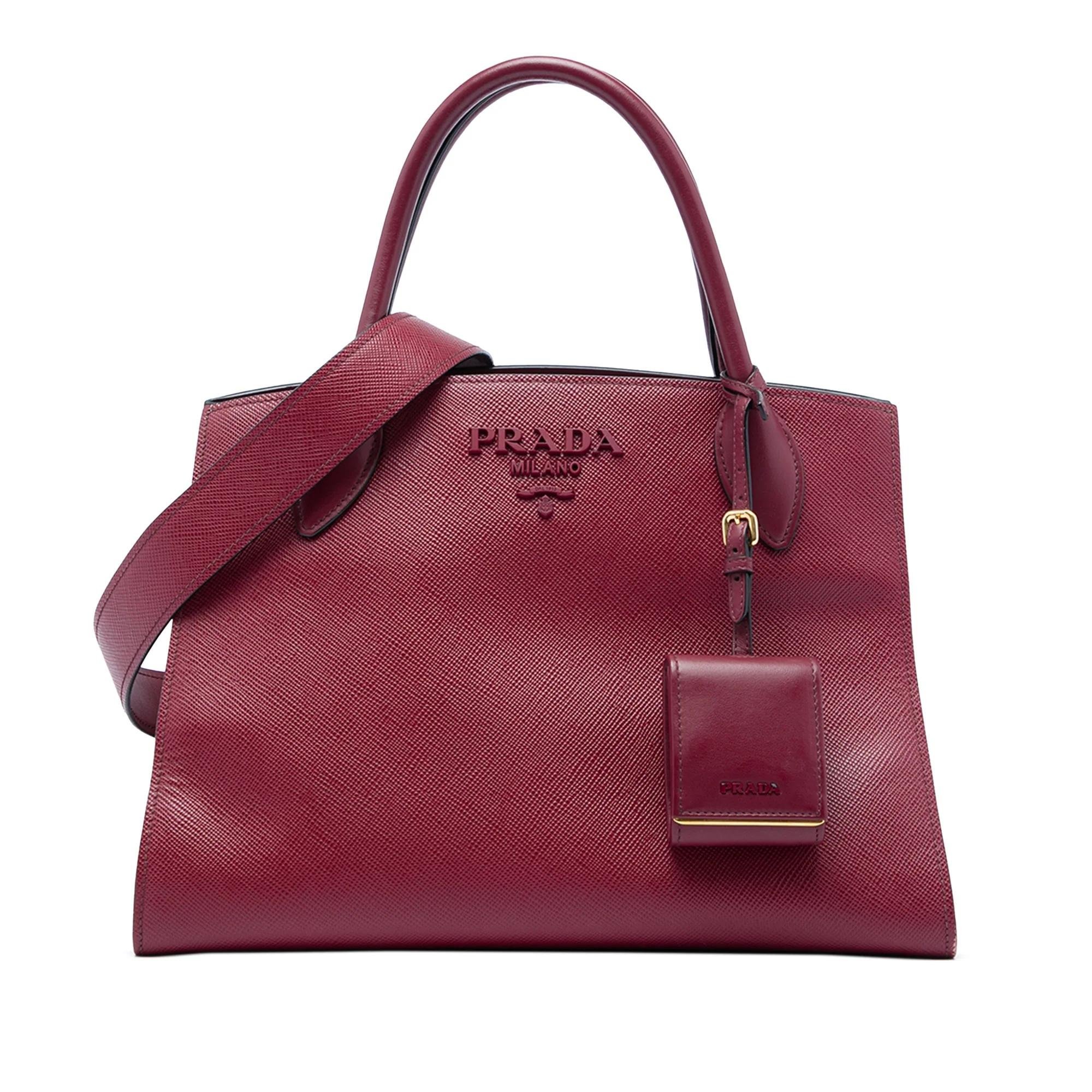 Monochrome leather handbag