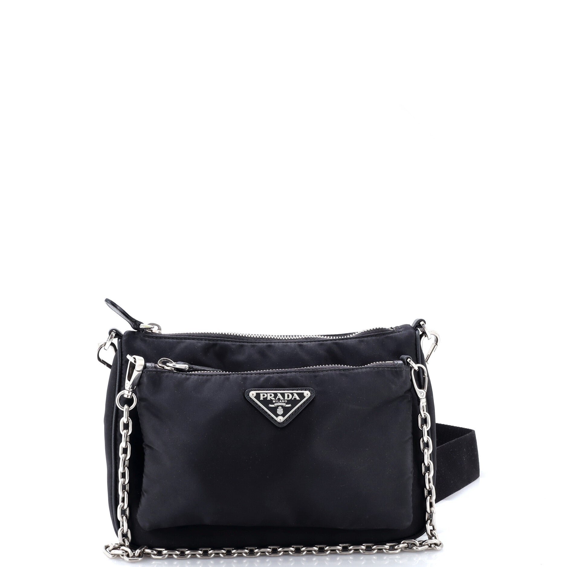 Double Pouch Convertible Crossbody Bag Tessuto Small