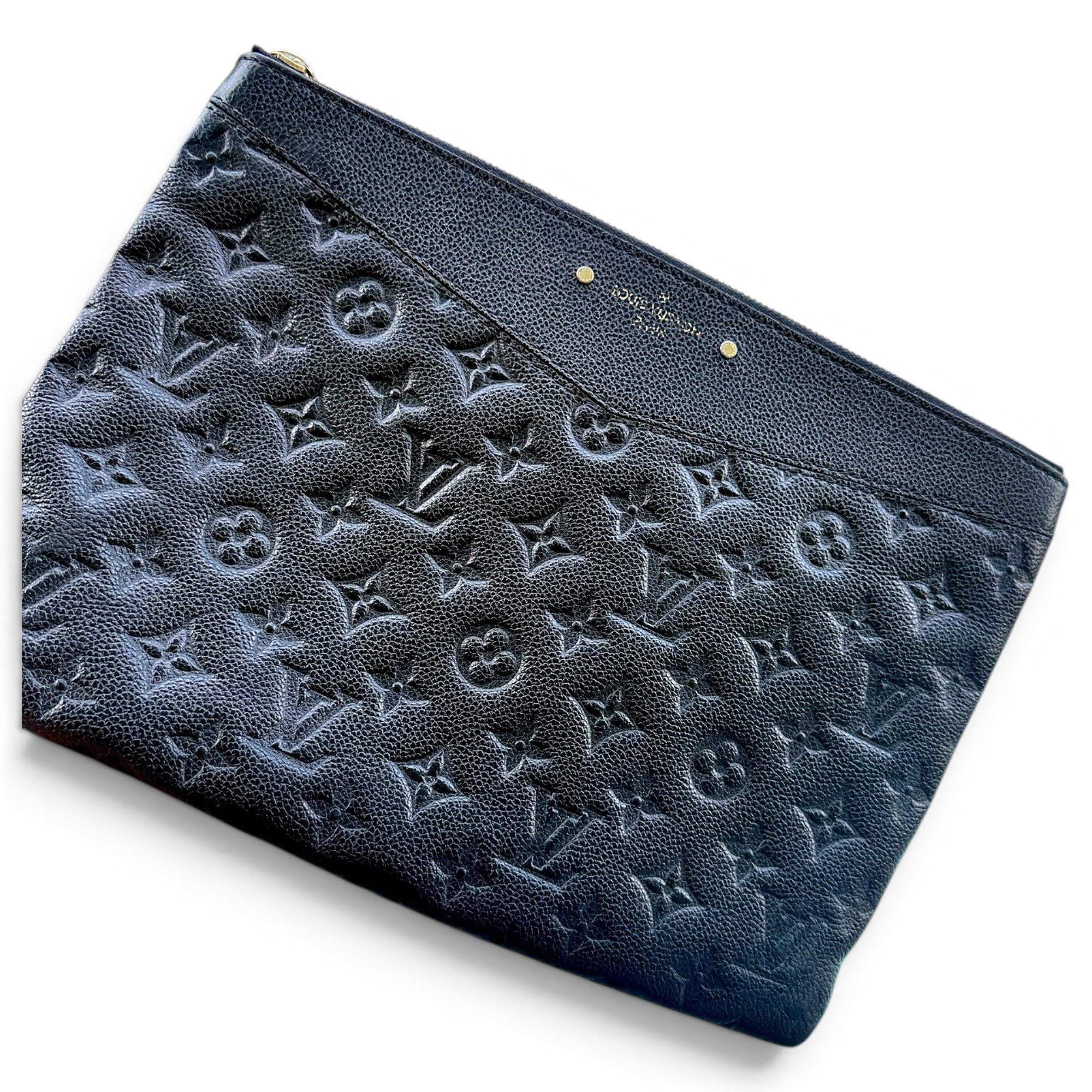Leather clutch bag