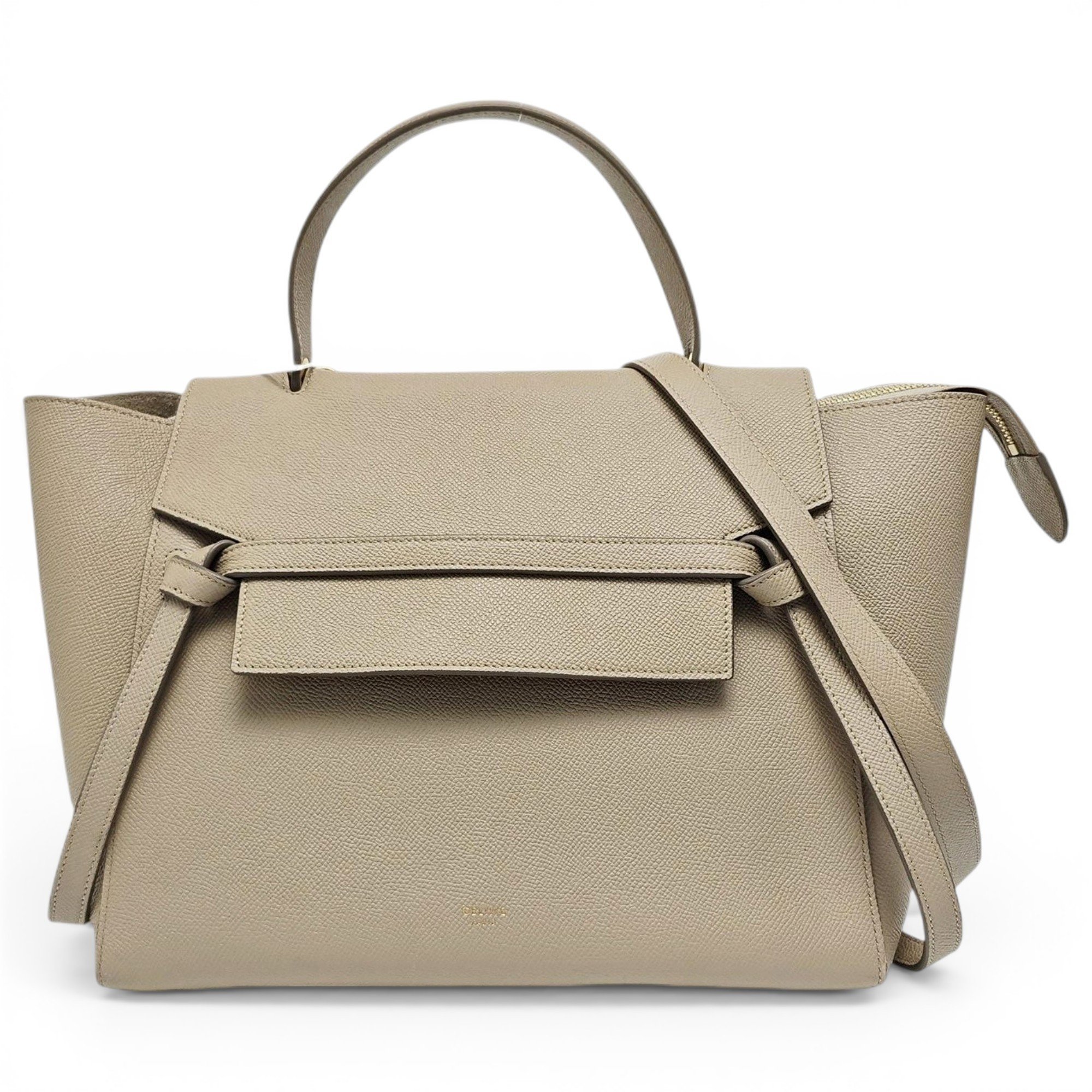 Belt leather handbag